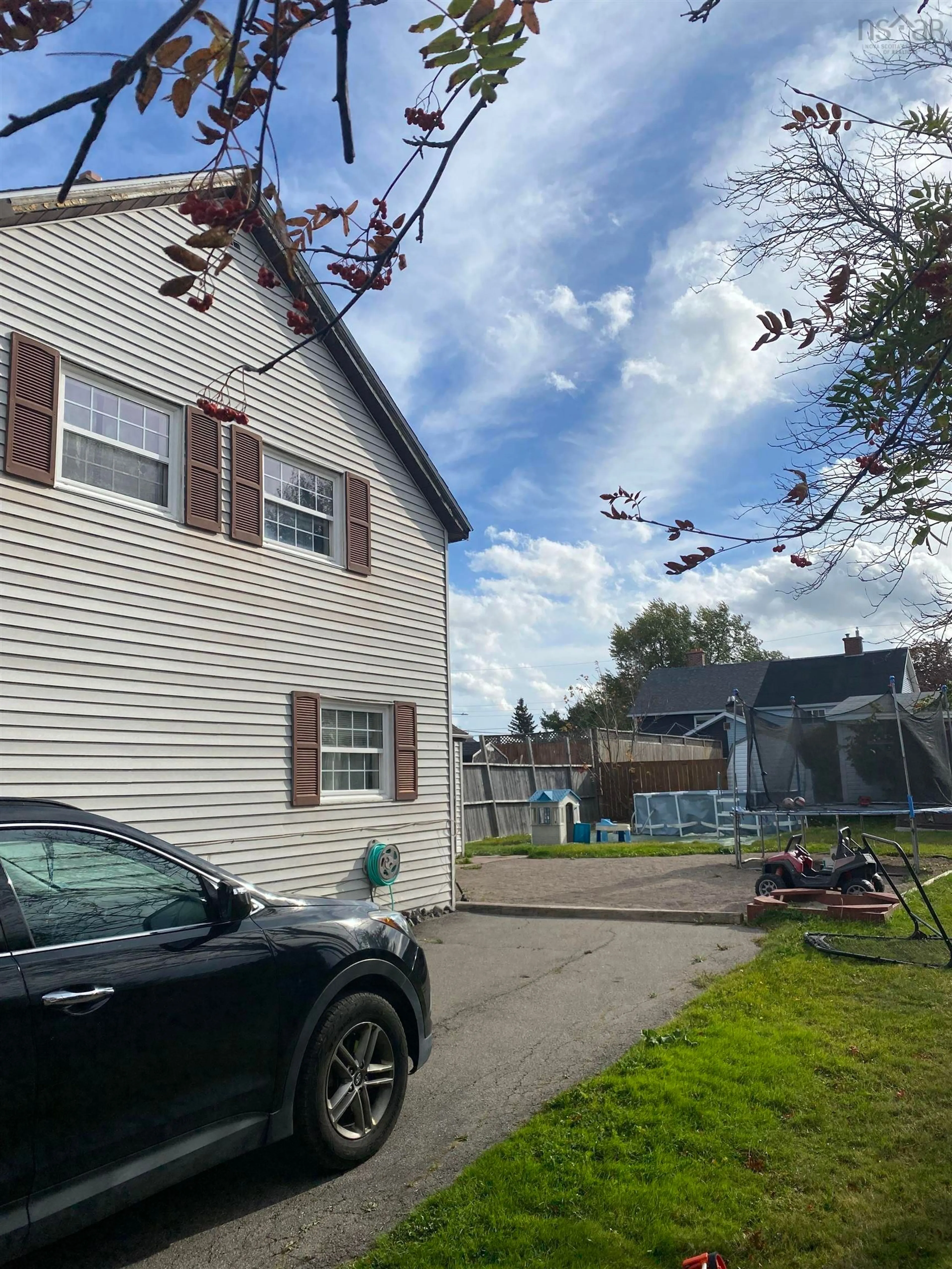 A pic from outside/outdoor area/front of a property/back of a property/a pic from drone, street for 3452 Wilson Ave, New Waterford Nova Scotia B1H 1W9