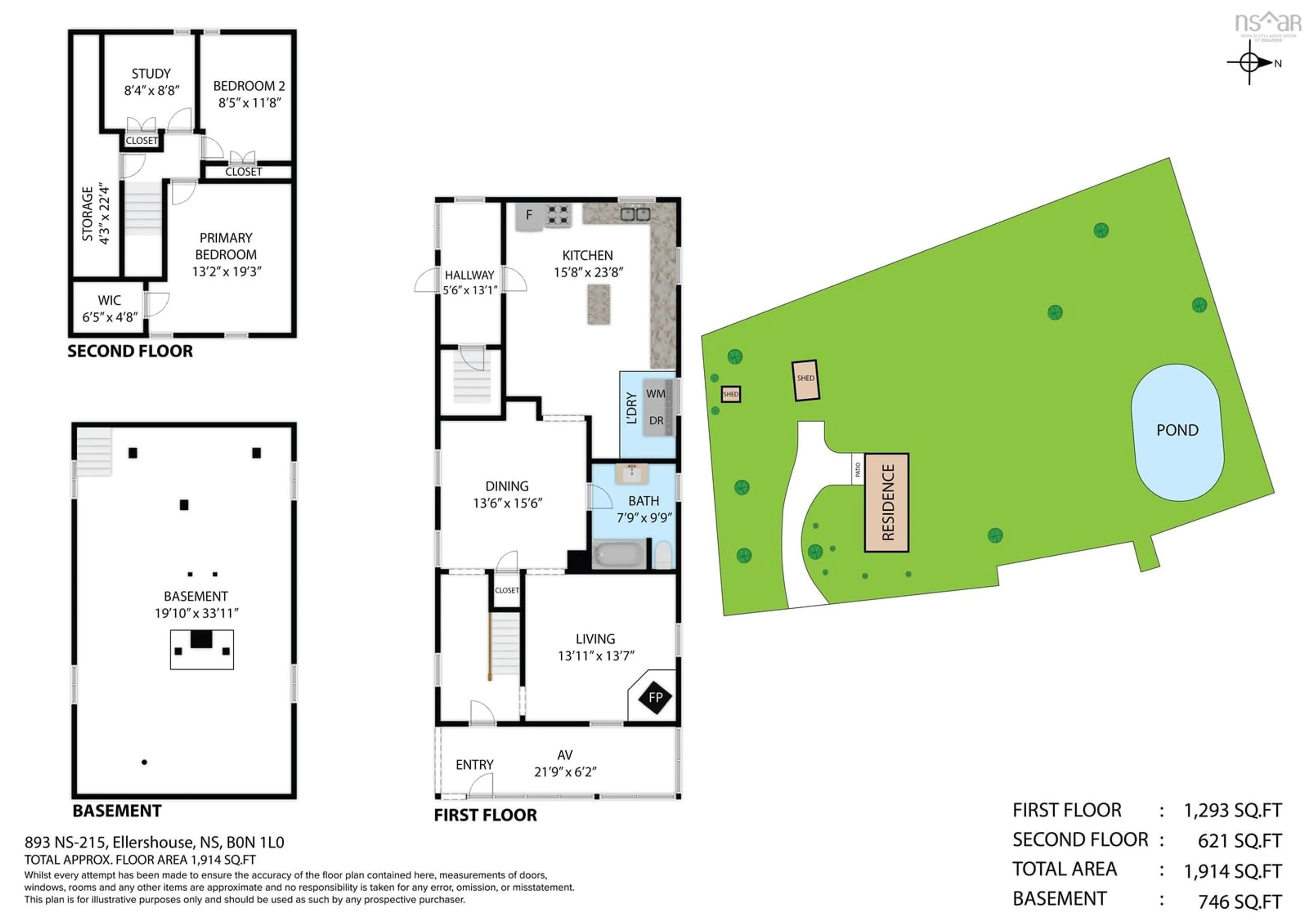 Floor plan for 893 Highway 215, Brooklyn Nova Scotia B0N 2A0