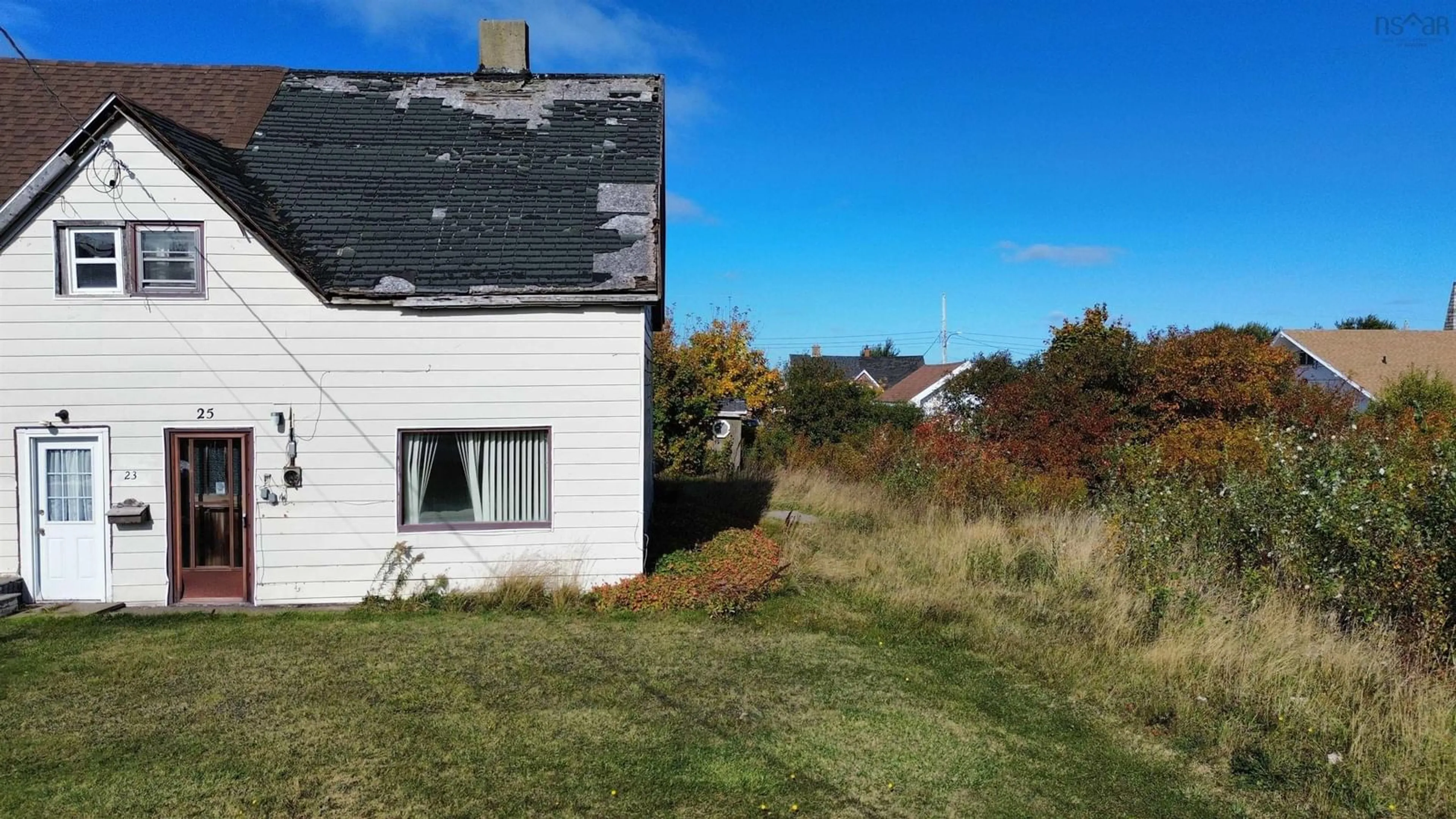 A pic from outside/outdoor area/front of a property/back of a property/a pic from drone, building for 25 Fourth St, Glace Bay Nova Scotia B1A 4H5