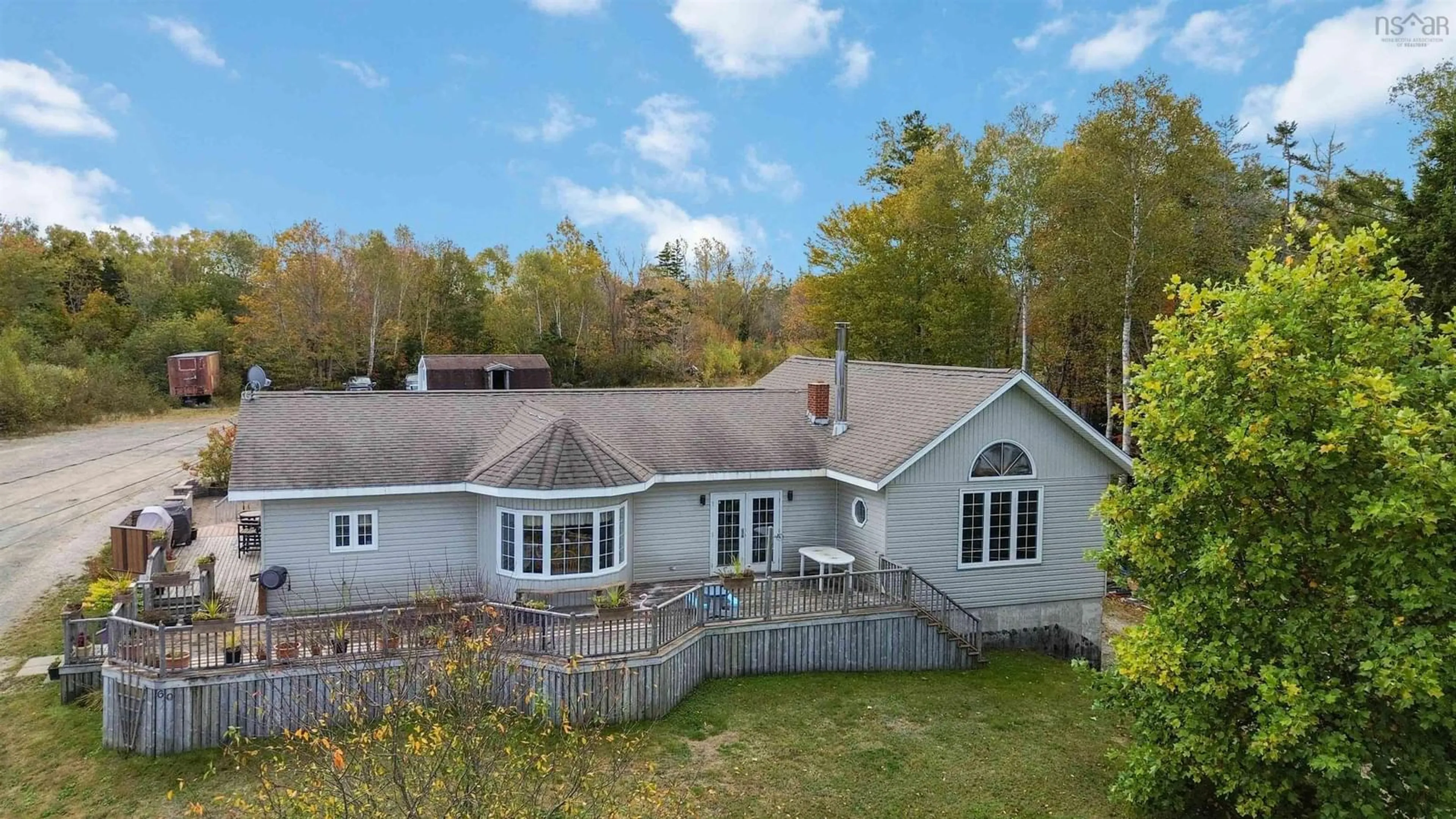 A pic from outside/outdoor area/front of a property/back of a property/a pic from drone, water/lake/river/ocean view for 60 Weymouth Falls Rd, Weymouth Nova Scotia B0W 3T0