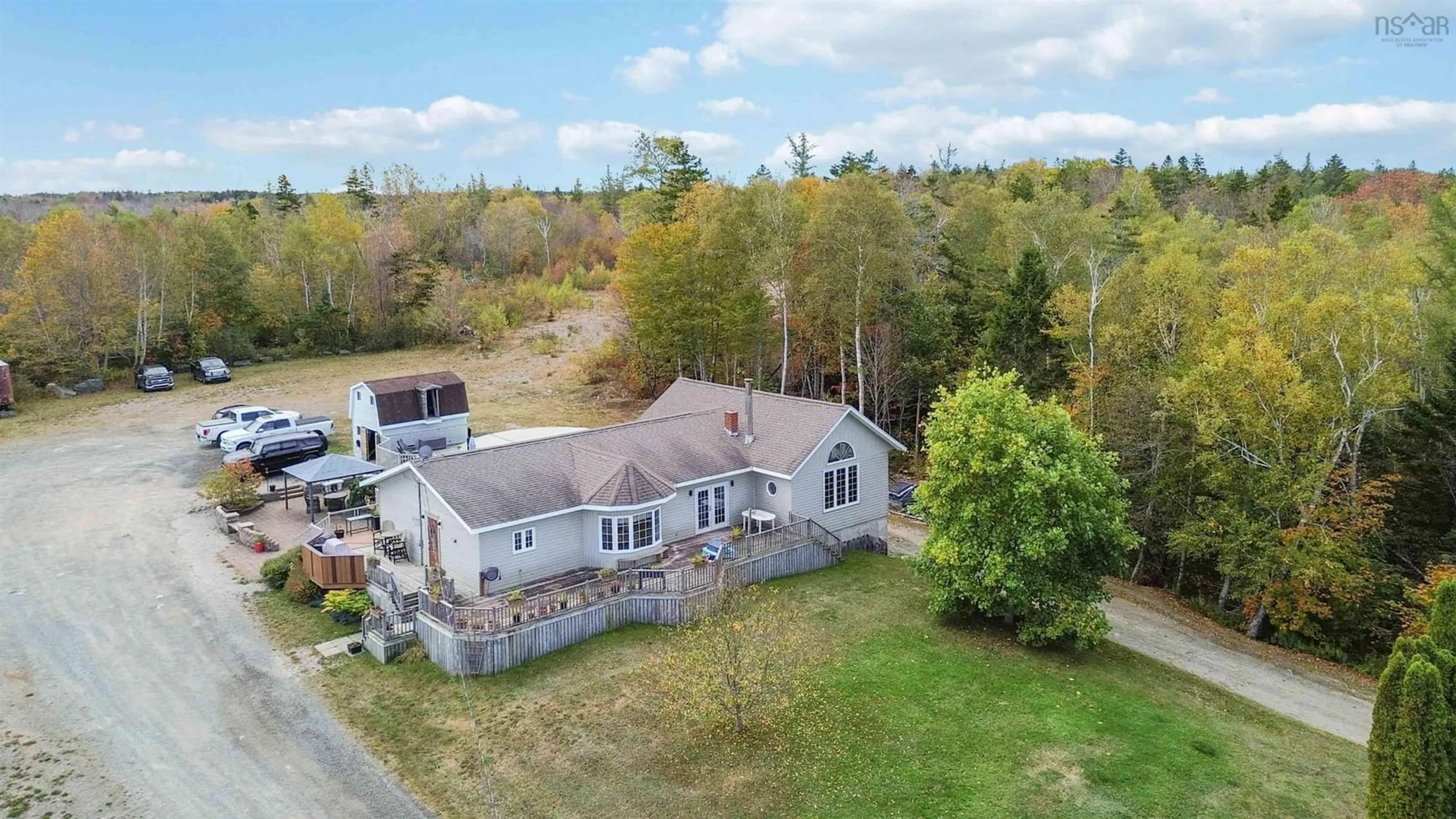 A pic from outside/outdoor area/front of a property/back of a property/a pic from drone, unknown for 60 Weymouth Falls Rd, Weymouth Nova Scotia B0W 3T0