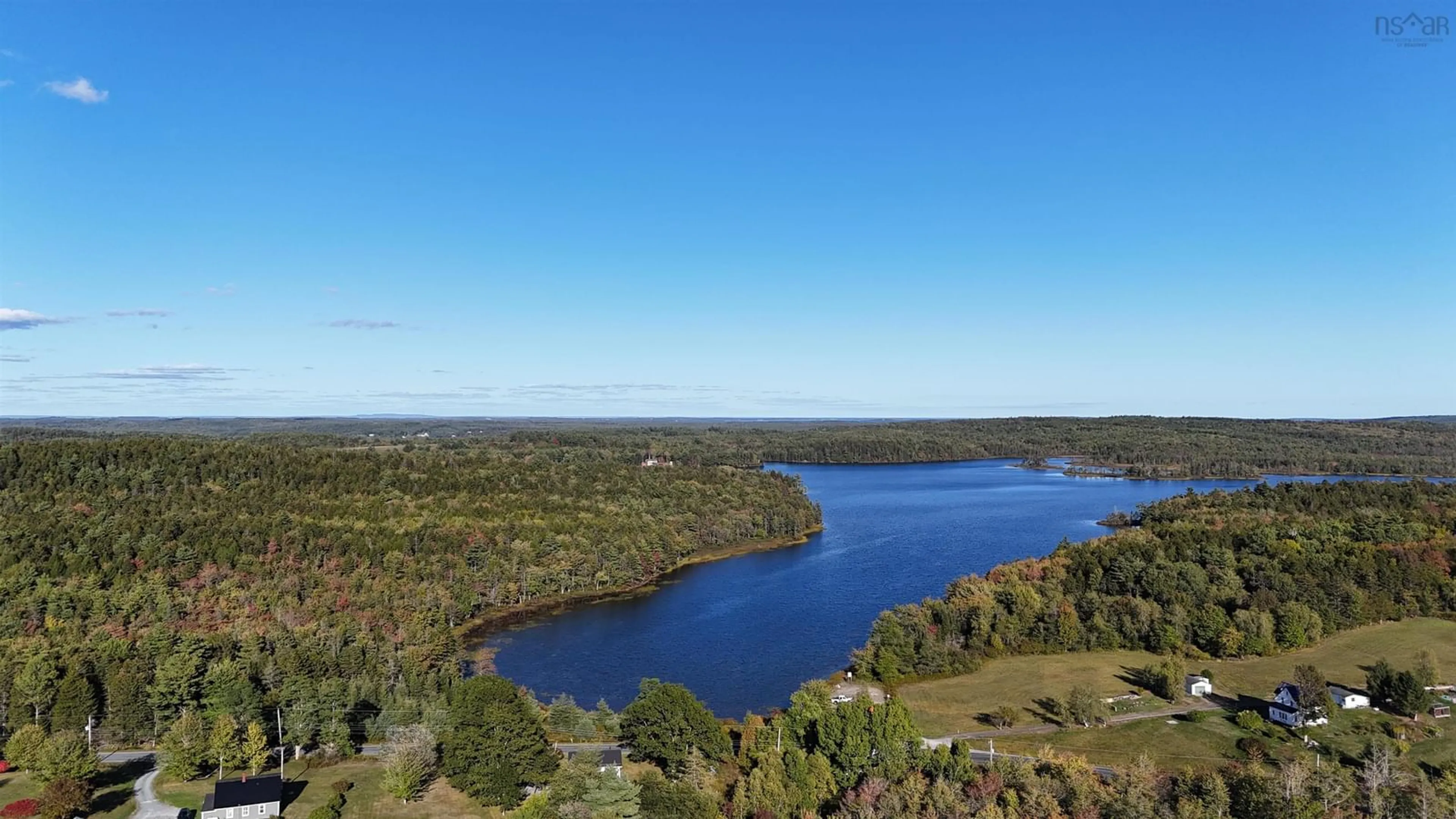 A pic from outside/outdoor area/front of a property/back of a property/a pic from drone, water/lake/river/ocean view for 940 New Cumberland Rd, Lake Centre Nova Scotia B0R 1G0