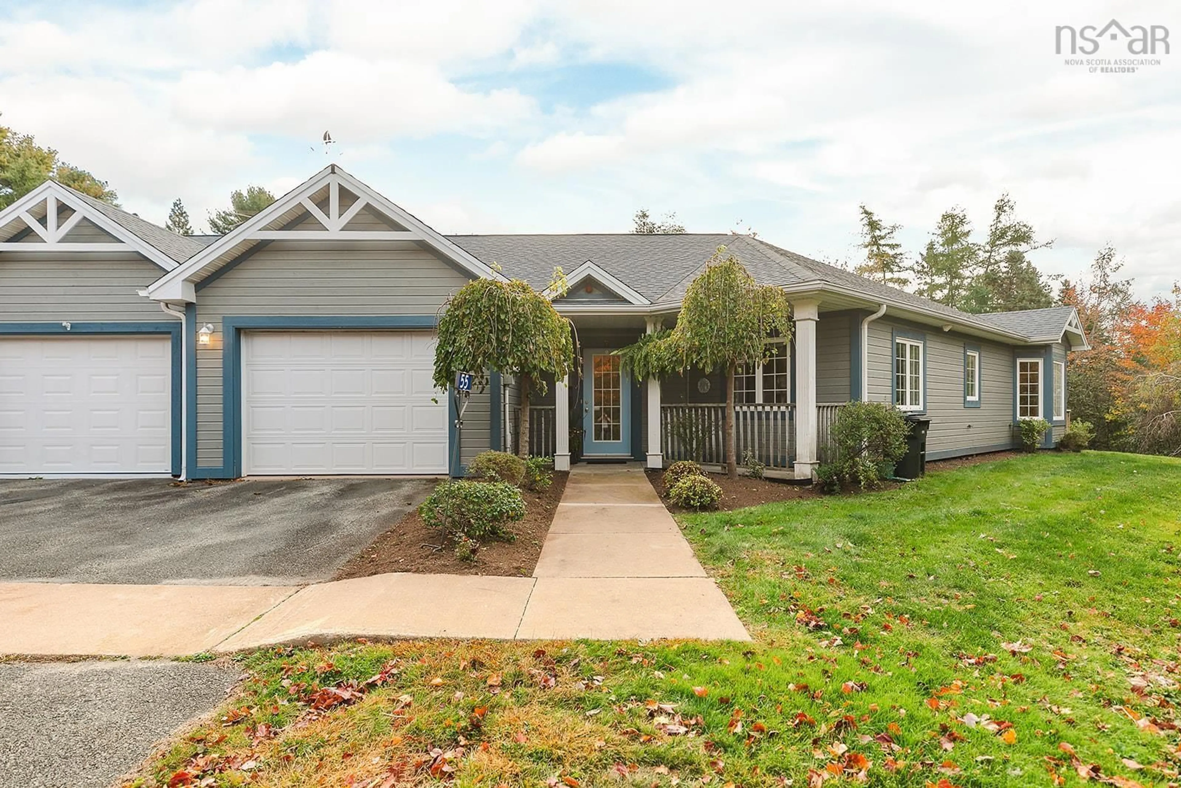 Home with vinyl exterior material, street for 55 Millennium Dr, Chester Nova Scotia B0J 1J0