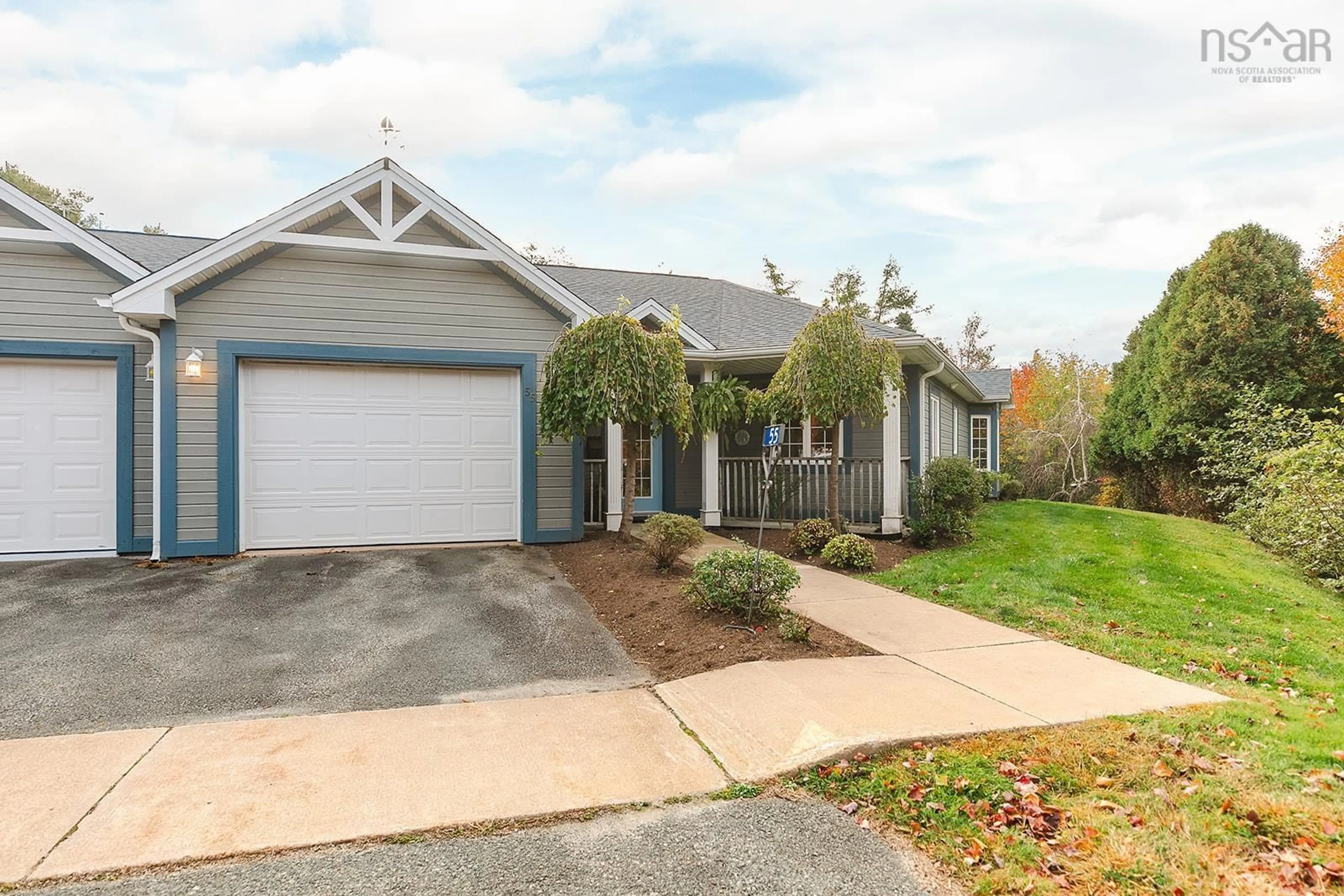 Home with vinyl exterior material, street for 55 Millennium Dr, Chester Nova Scotia B0J 1J0