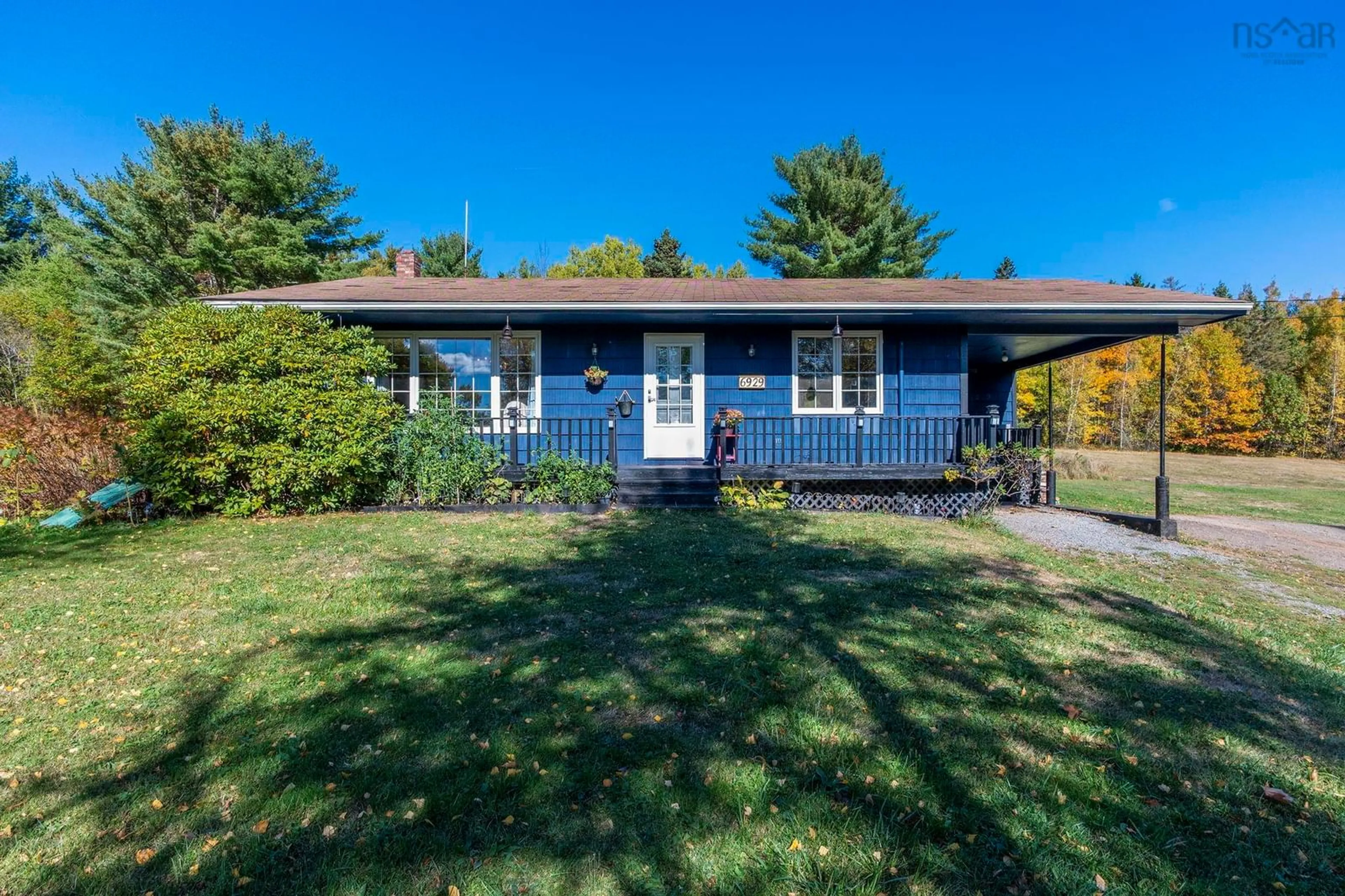 Home with vinyl exterior material, street for 6929 Highway 14, Sweets Corner Nova Scotia B0N 2T0