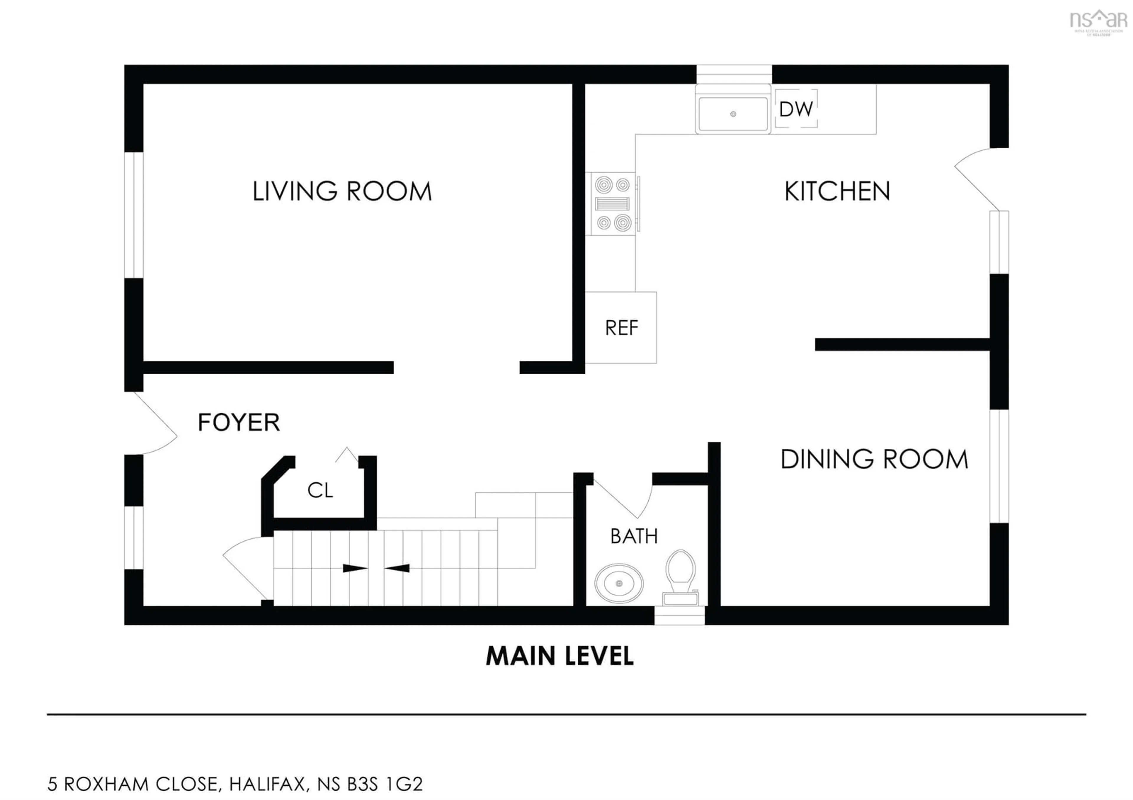 Floor plan for 5 Roxham Close, Halifax Nova Scotia B3S 1G2