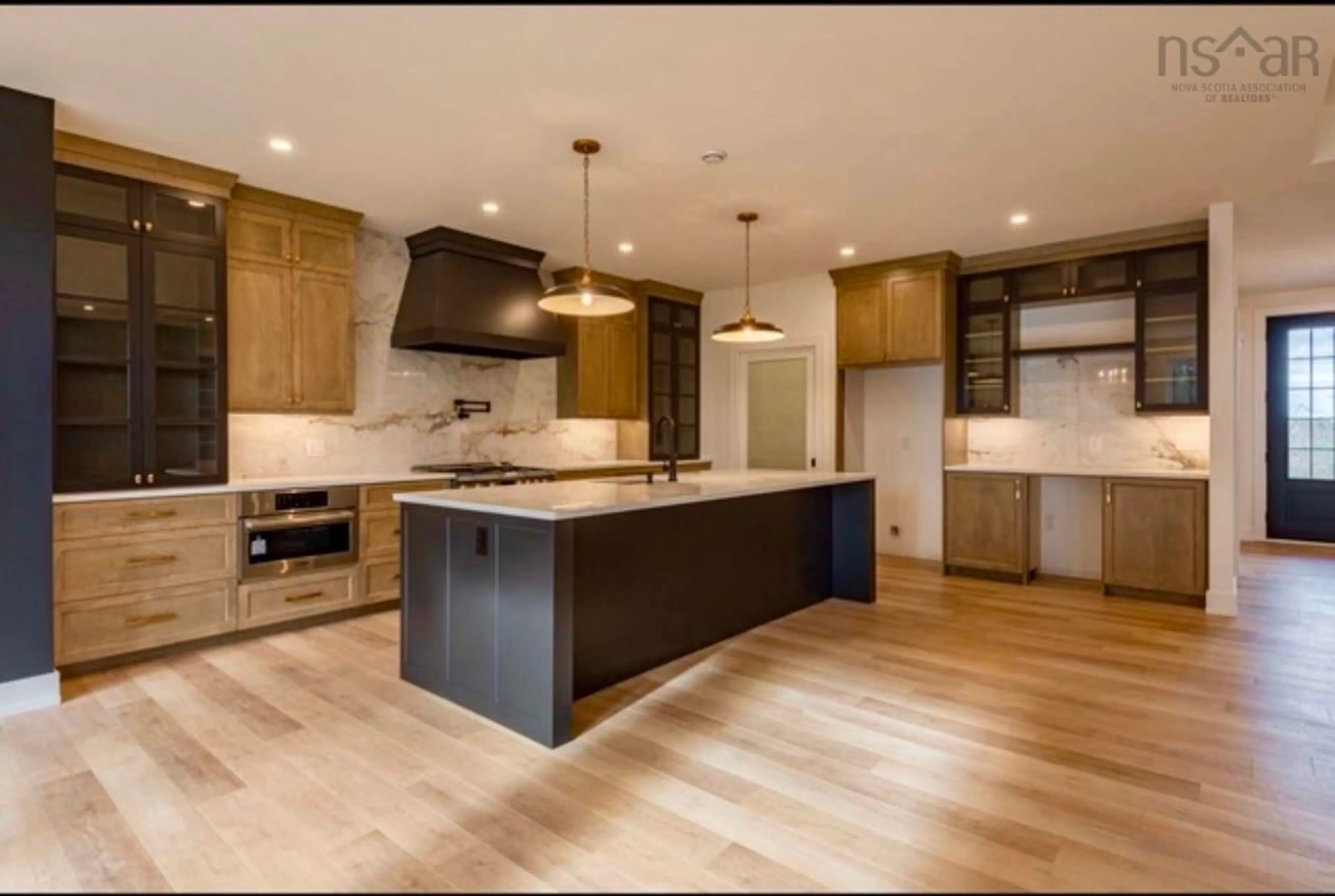 Open concept kitchen, wood/laminate floor for 834 Belvar Dr, Middle Sackville Nova Scotia B4B 2S6
