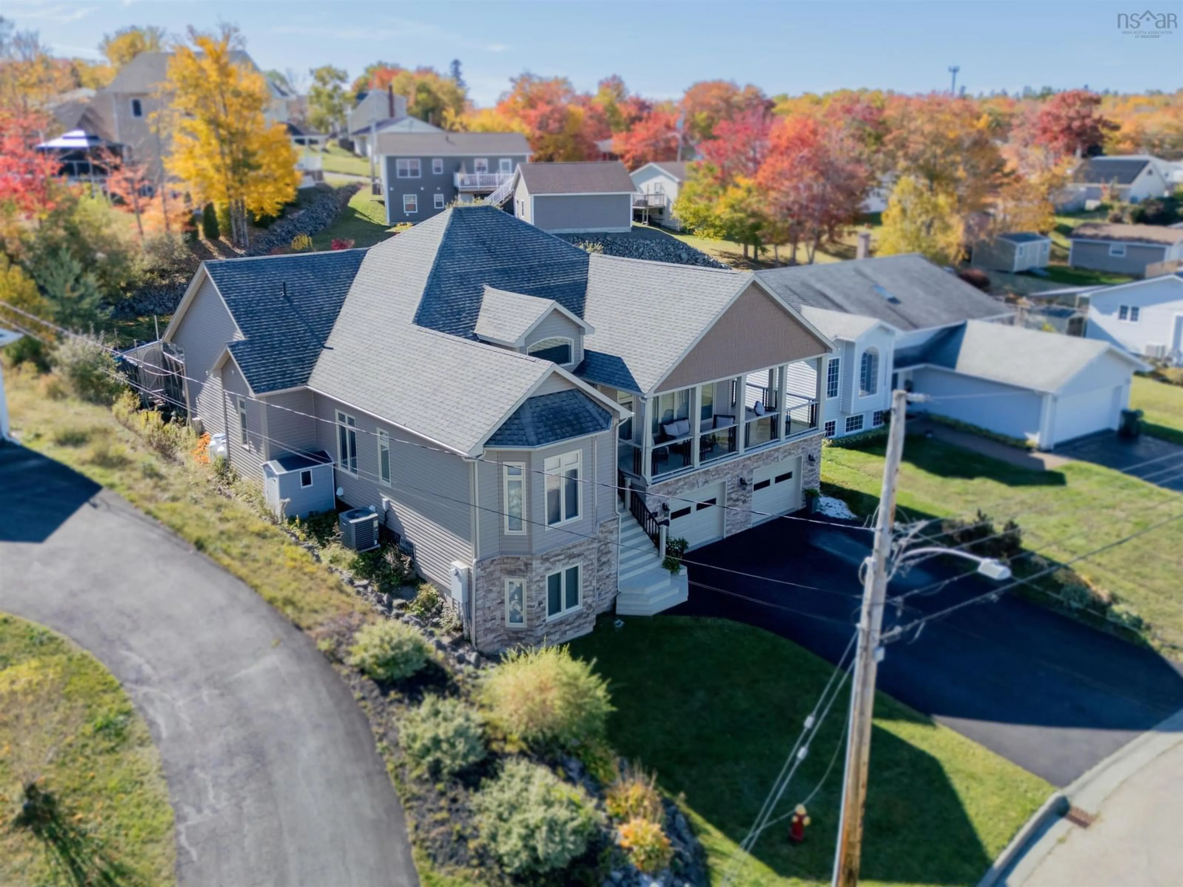 A pic from outside/outdoor area/front of a property/back of a property/a pic from drone, street for 42 Canso Dr, Sydney Nova Scotia B1P 7E5