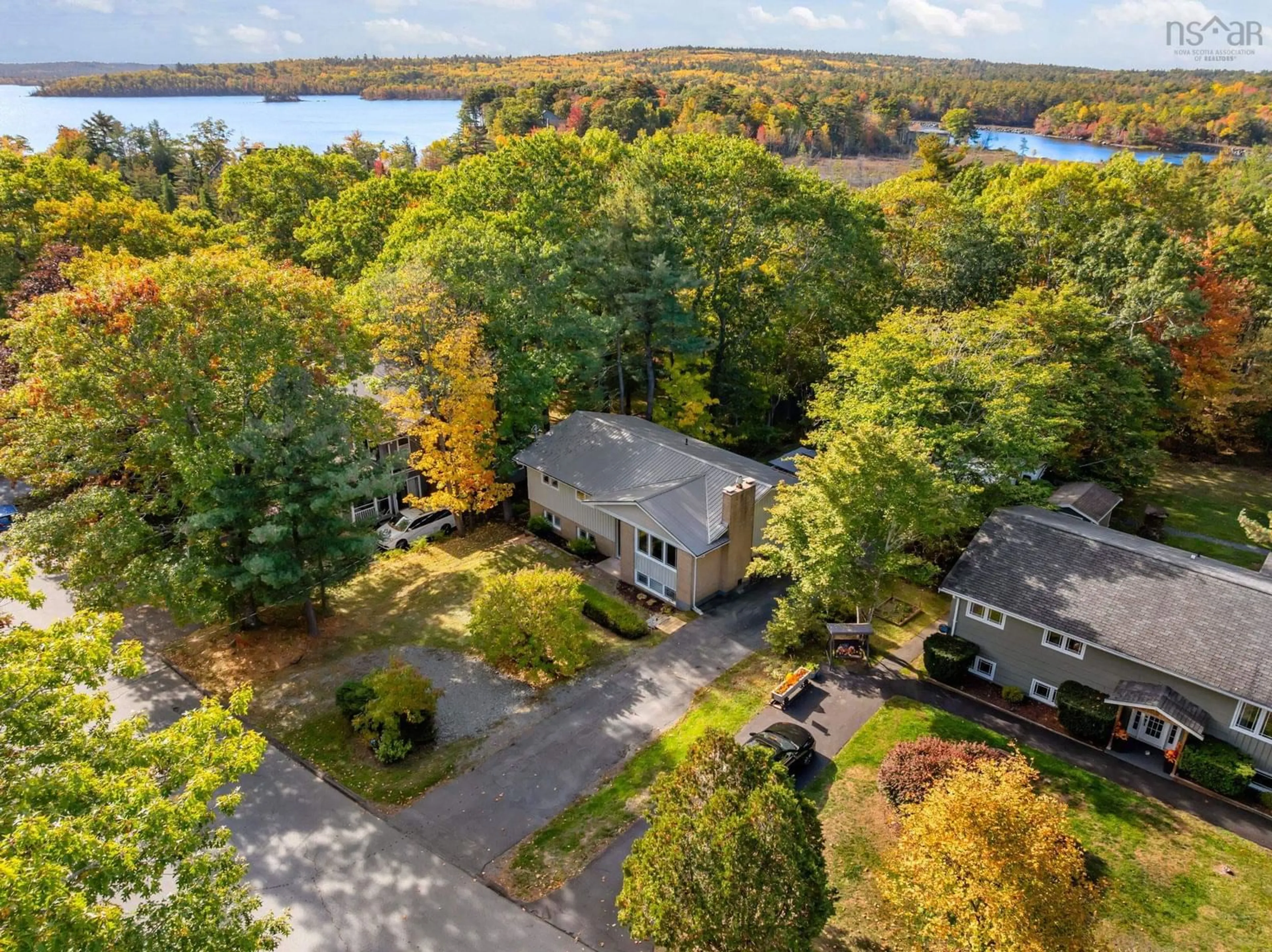 A pic from outside/outdoor area/front of a property/back of a property/a pic from drone, water/lake/river/ocean view for 79 Ridge Ave, Waverley Nova Scotia B2R 1G4