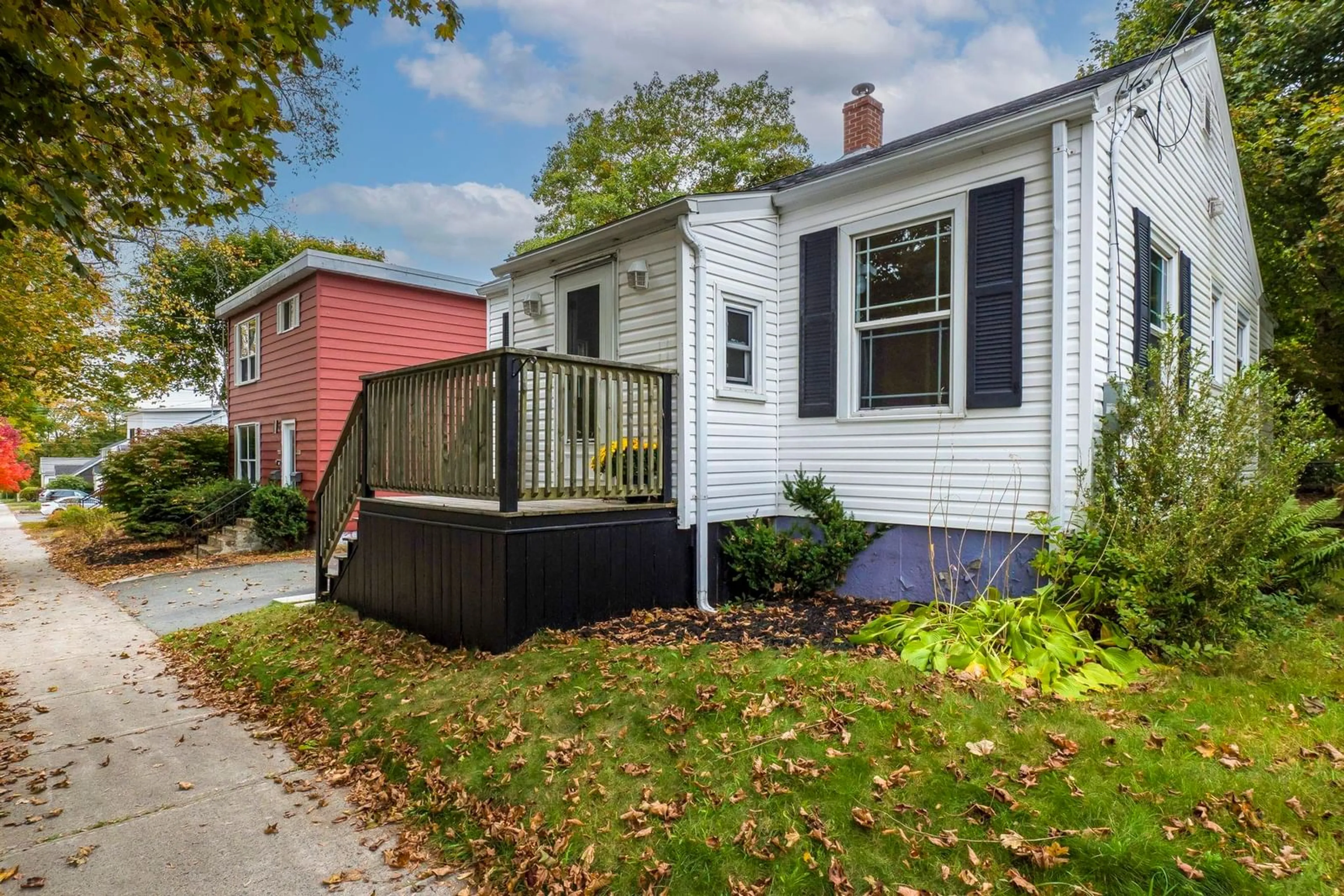 Home with vinyl exterior material, street for 6433 Almon St, Halifax Nova Scotia B3L 1V6