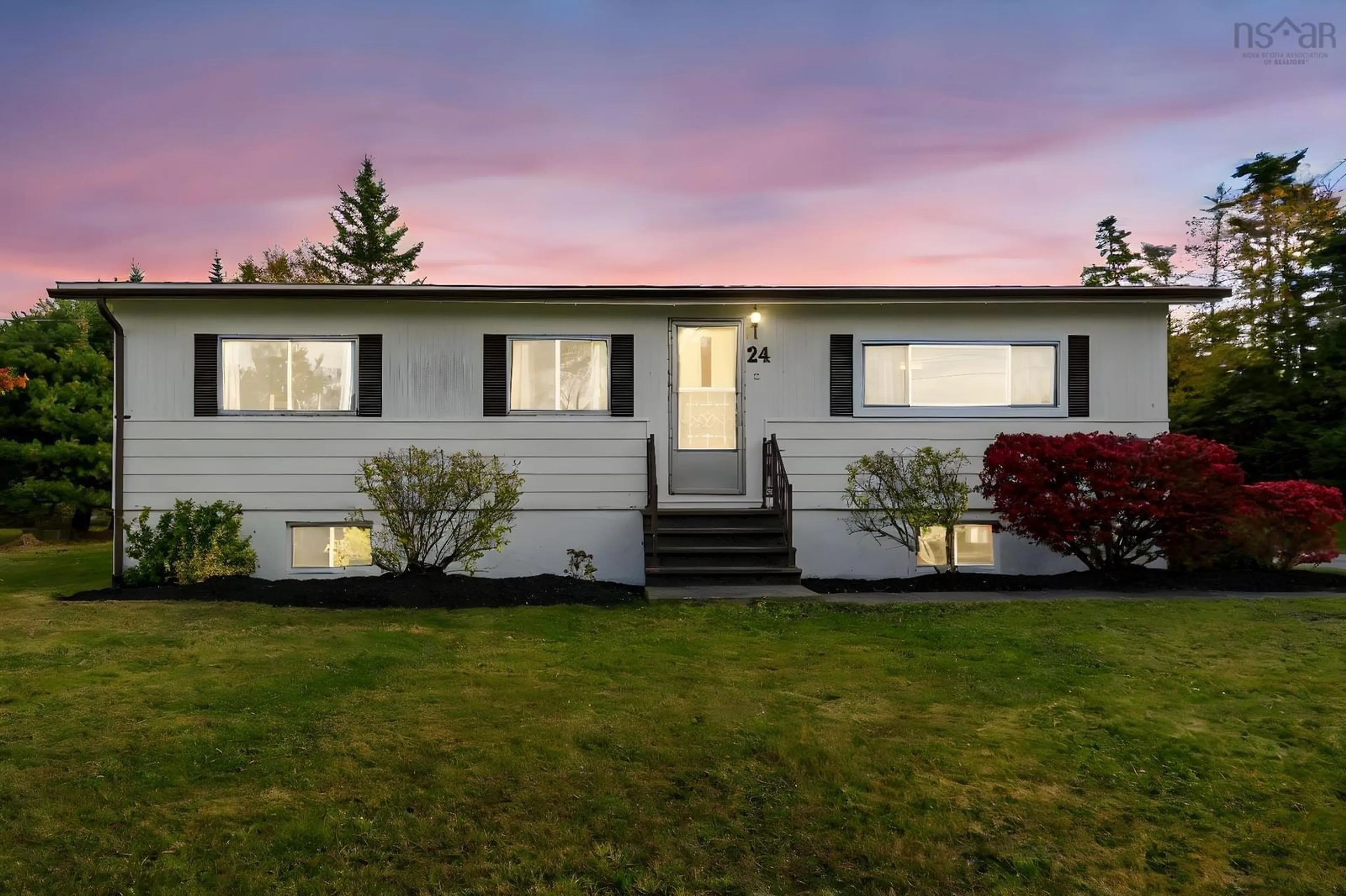 Home with vinyl exterior material, street for 24 Moore Dr, Lawrencetown Nova Scotia B2Z 1R2