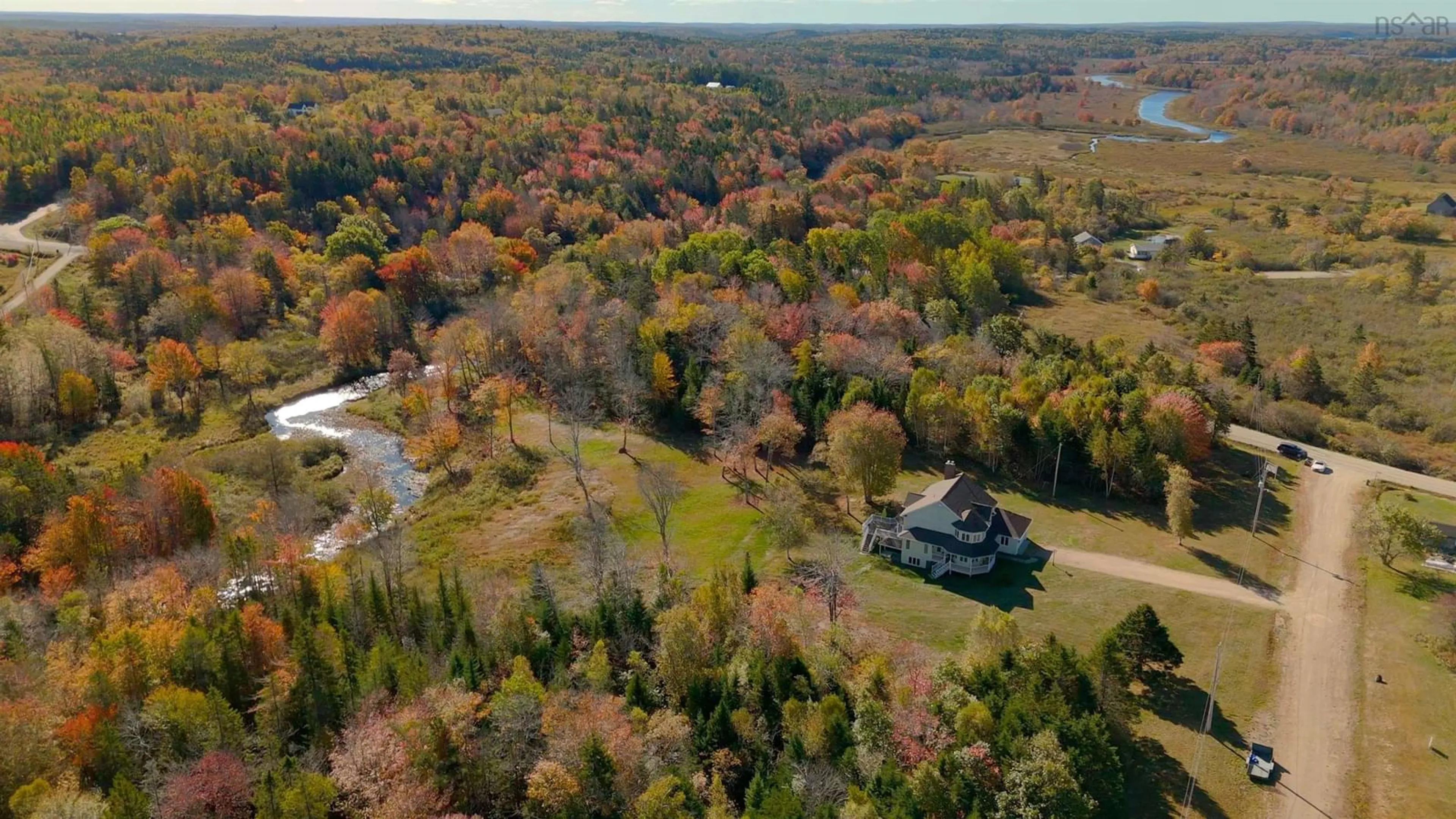 A pic from outside/outdoor area/front of a property/back of a property/a pic from drone, forest/trees view for 12 Homecrest Terr, Pleasant Valley Nova Scotia B5A 0G8
