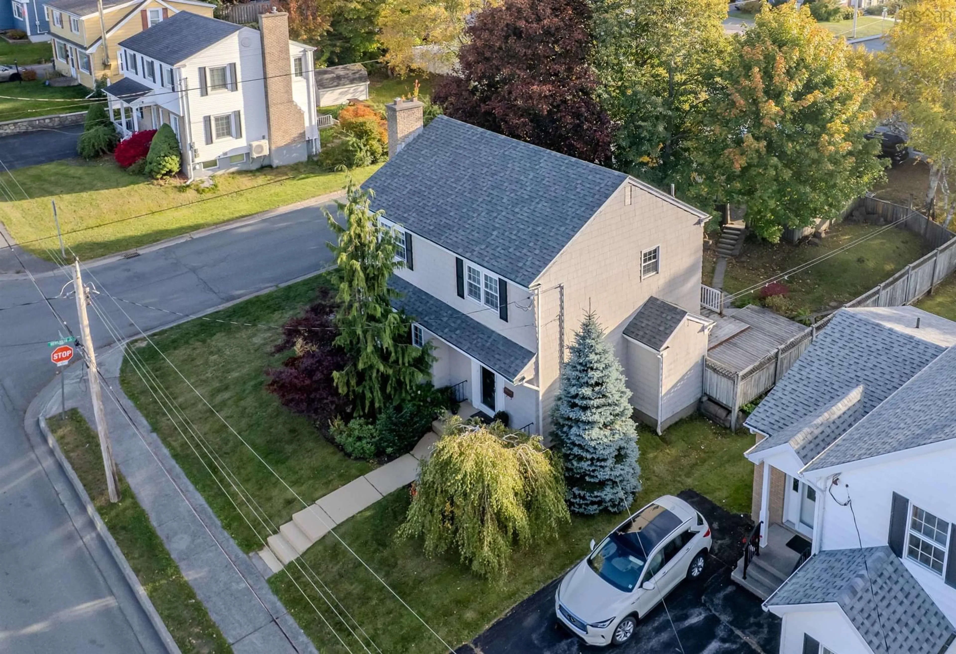 A pic from outside/outdoor area/front of a property/back of a property/a pic from drone, street for 48 Castle Dr, Sydney Nova Scotia B1S 2A2