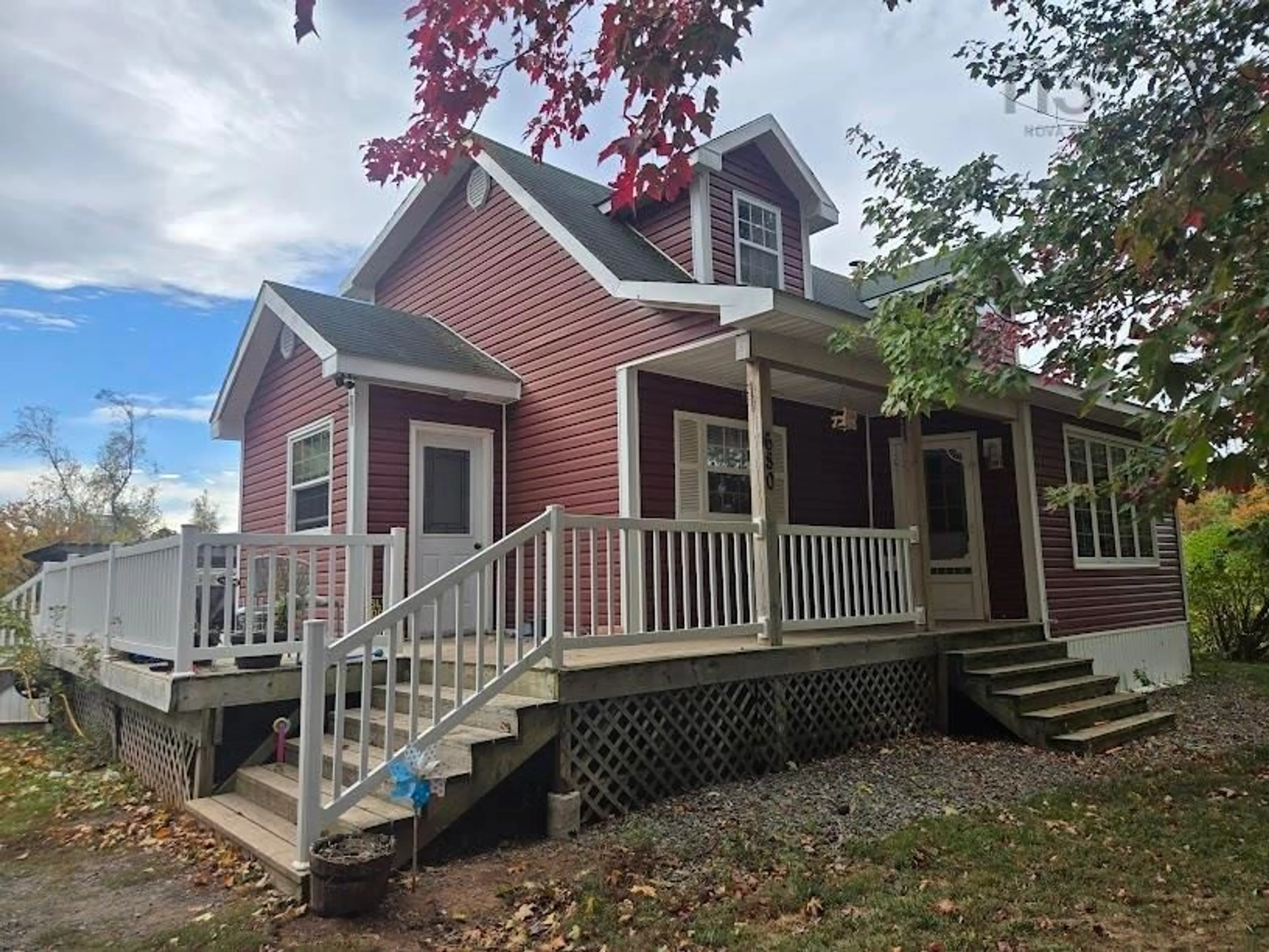 Home with vinyl exterior material, street for 680 Louisville Rd, Louisville Nova Scotia B0K 1N0