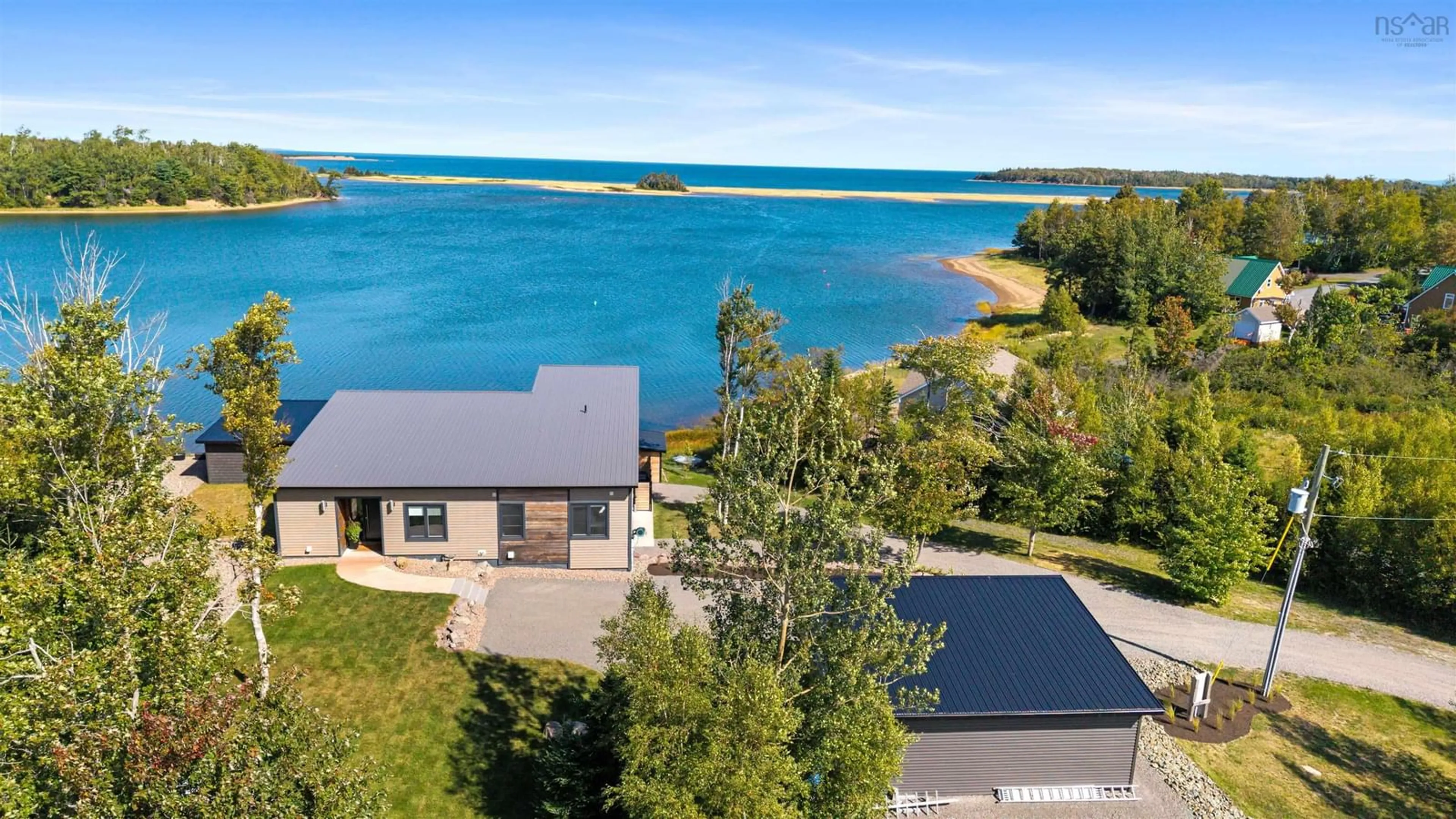A pic from outside/outdoor area/front of a property/back of a property/a pic from drone, water/lake/river/ocean view for 41 Rose Heath Lane, Little Harbour Nova Scotia B2H 5C4
