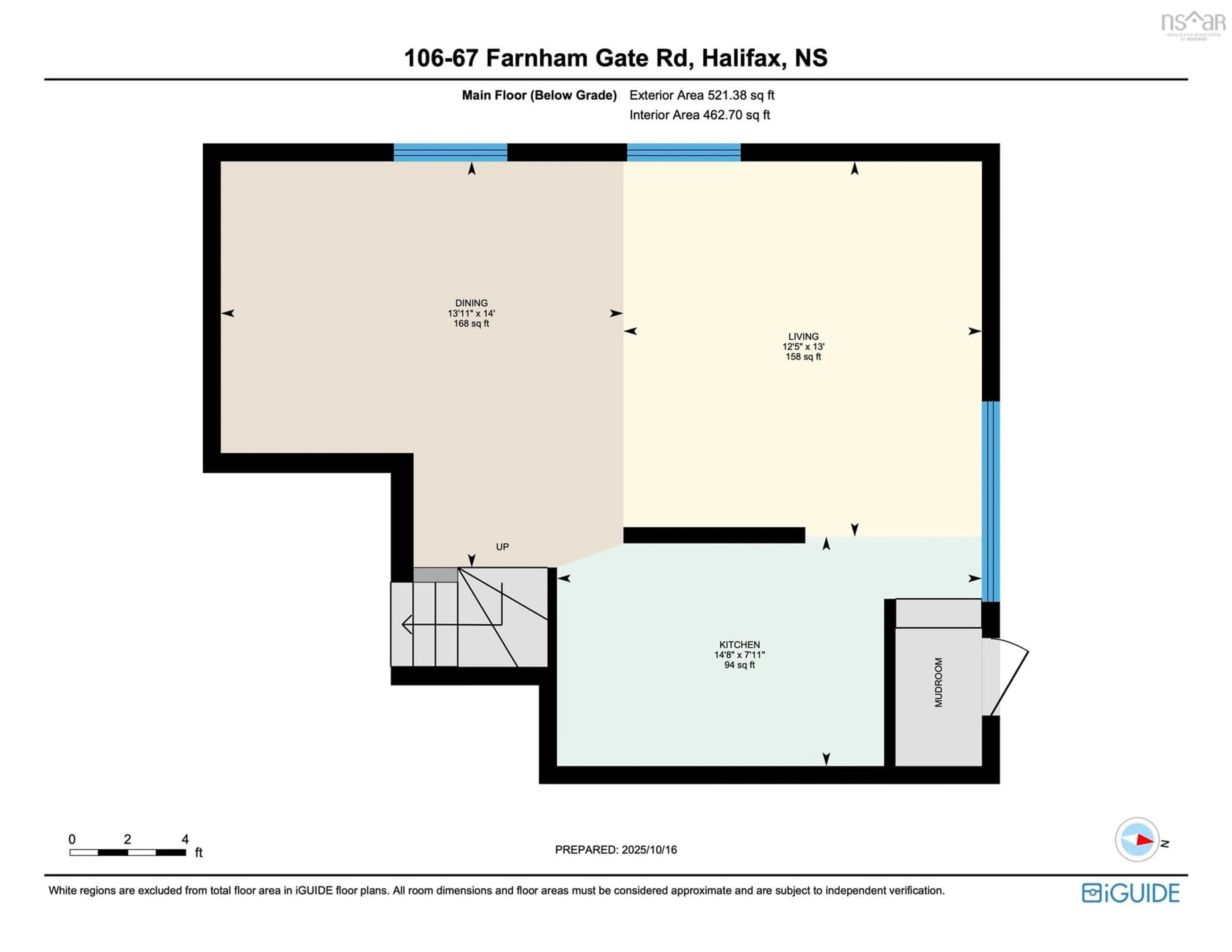Floor plan for 67 Farnham Gate Rd #106, Halifax Nova Scotia B3M 4A6