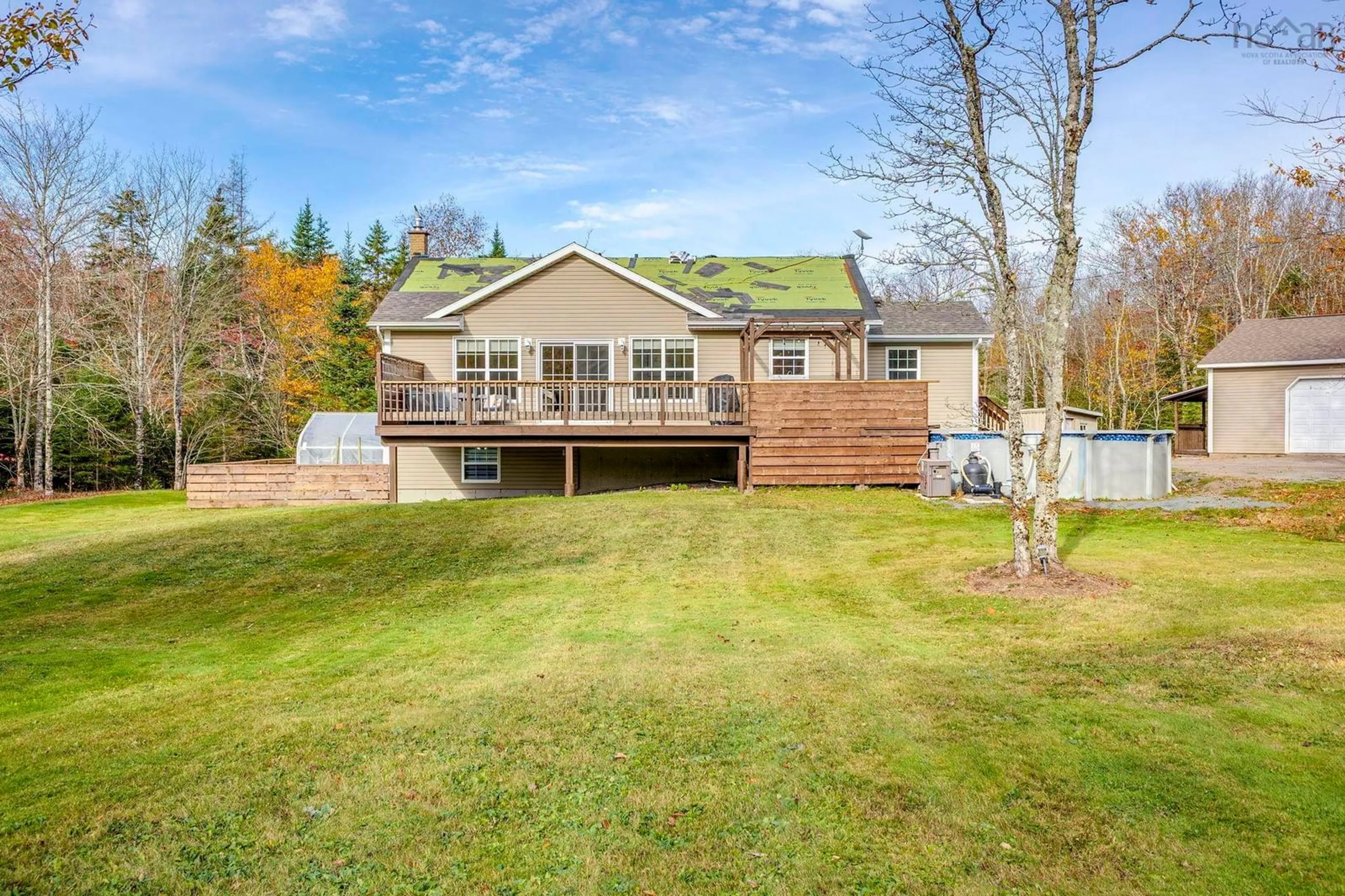 A pic from outside/outdoor area/front of a property/back of a property/a pic from drone, water/lake/river/ocean view for 79 Little Brook Rd, Hilden Nova Scotia B0N 1C0