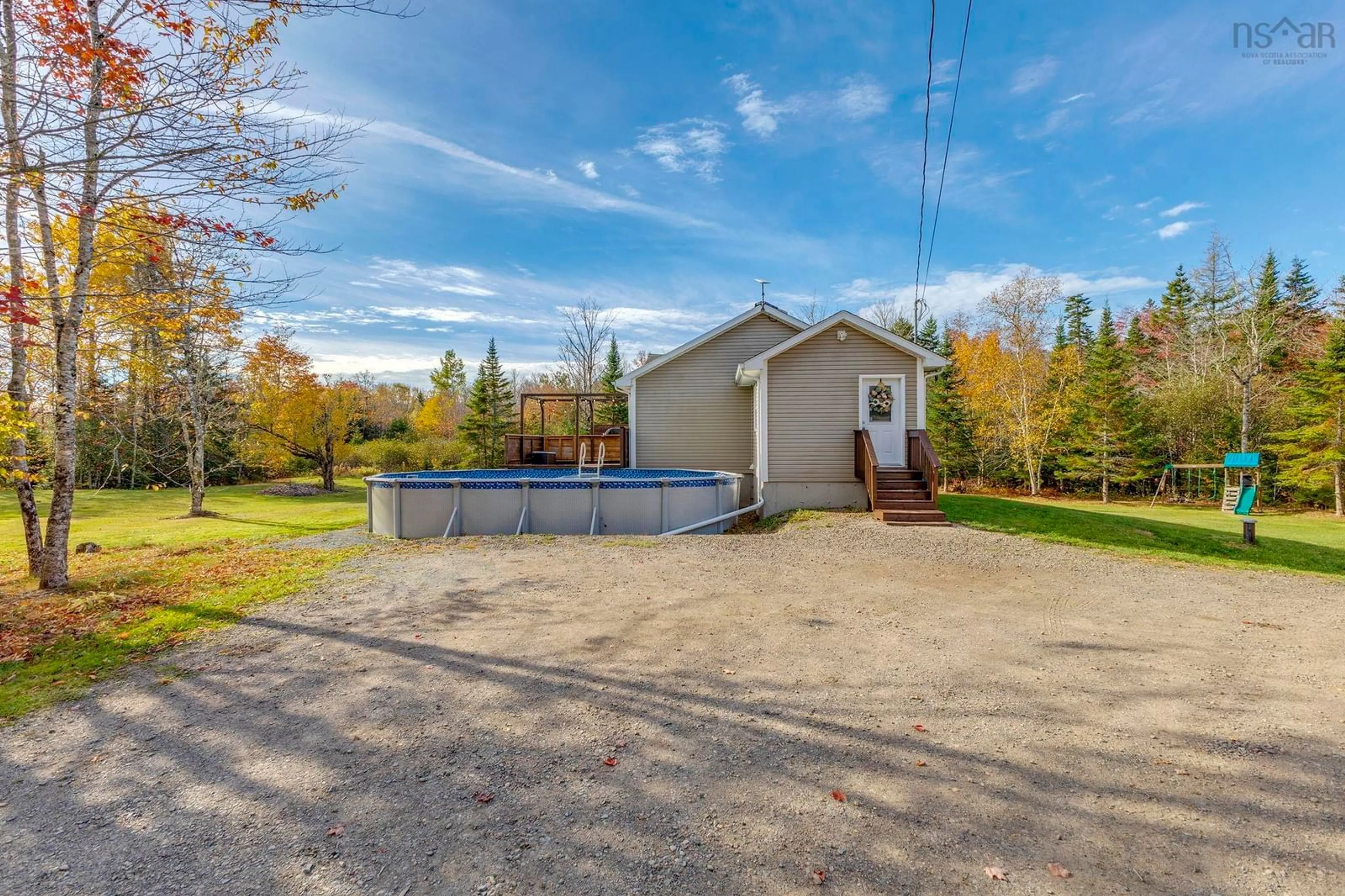 A pic from outside/outdoor area/front of a property/back of a property/a pic from drone, water/lake/river/ocean view for 79 Little Brook Rd, Hilden Nova Scotia B0N 1C0