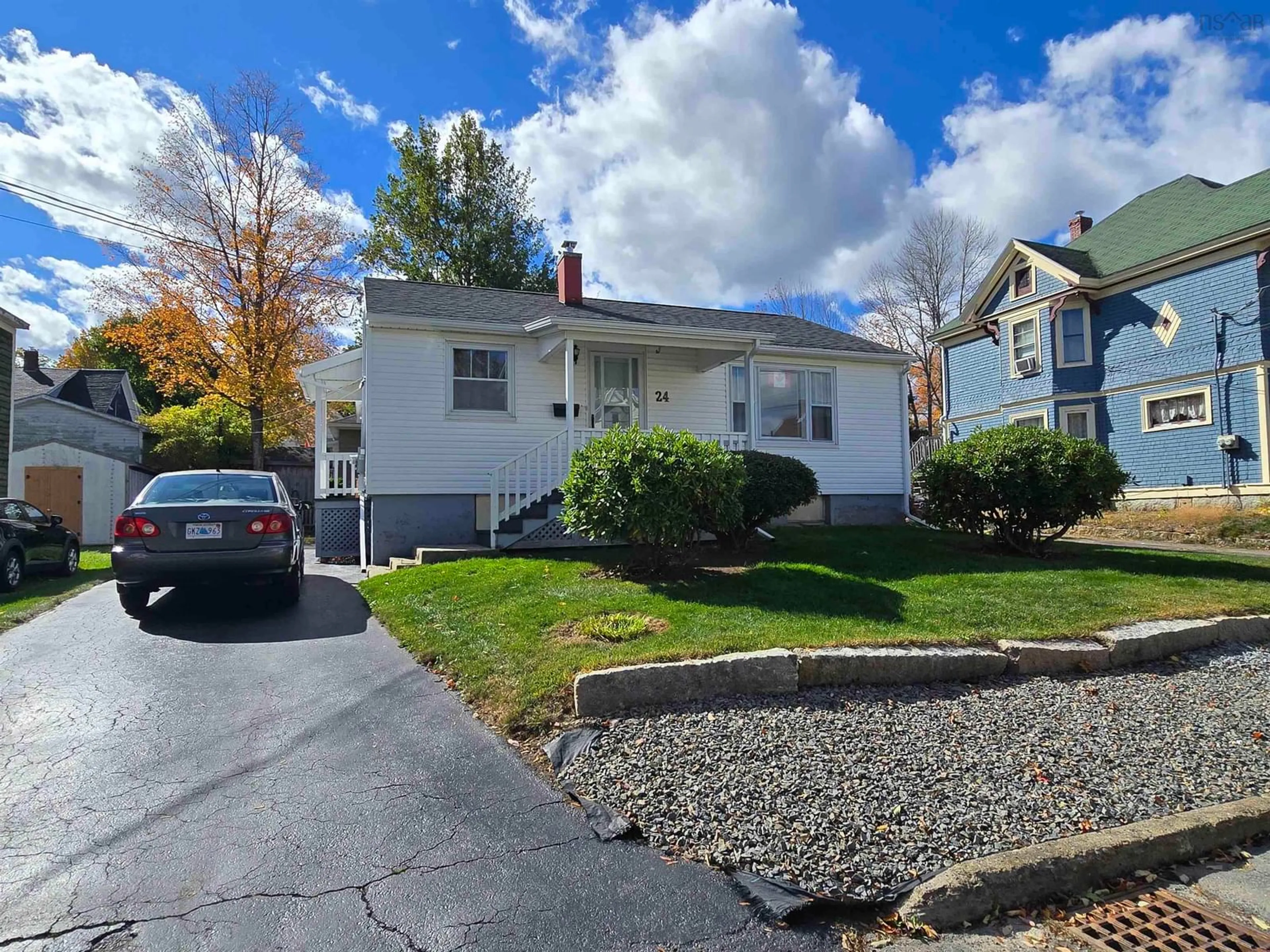 Home with vinyl exterior material, street for 24 Prince St, Bridgewater Nova Scotia B4V 1C6