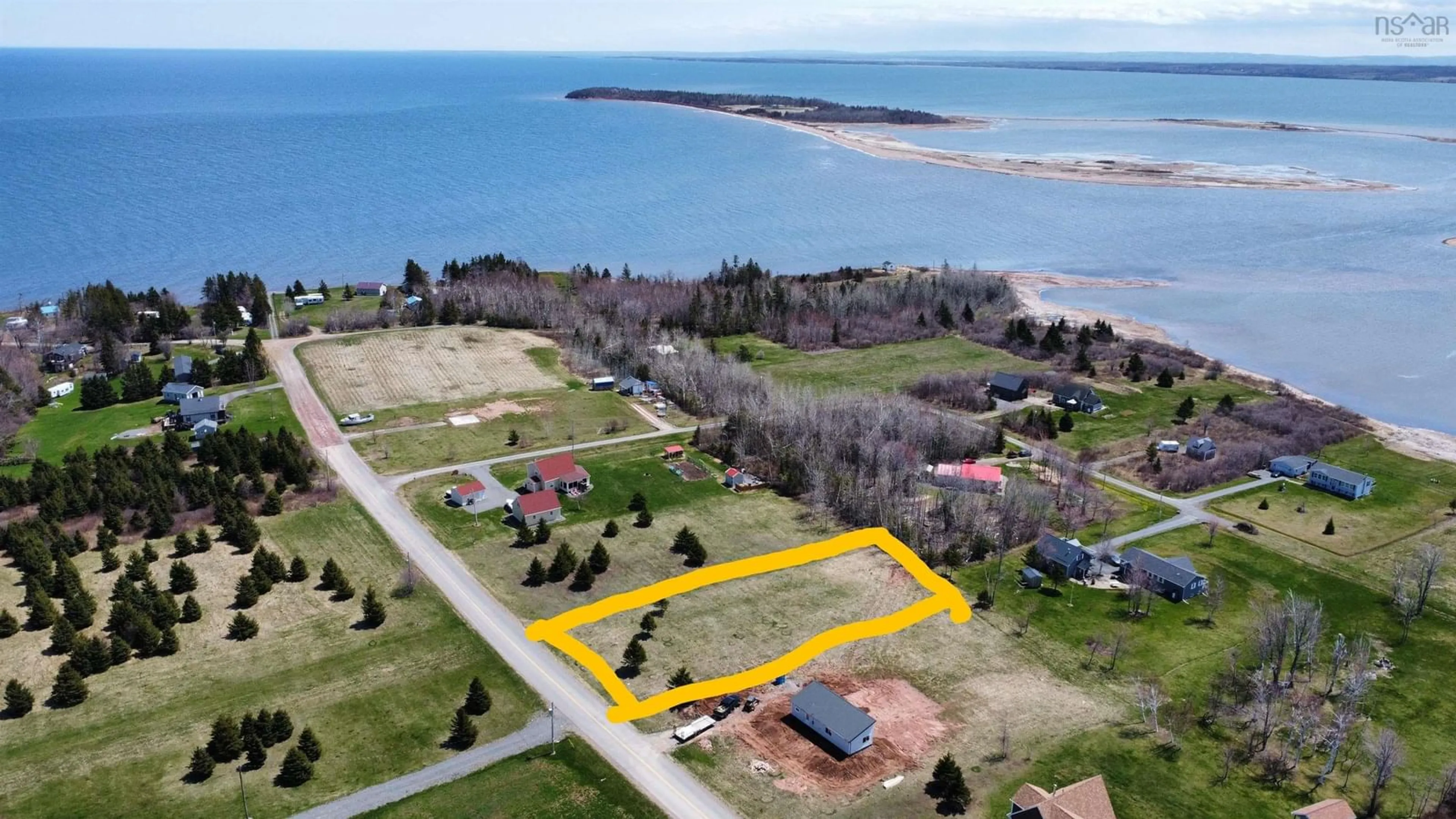A pic from outside/outdoor area/front of a property/back of a property/a pic from drone, water/lake/river/ocean view for 1882 Fox Harbour Rd, Fox Harbour Nova Scotia B0K 1L0
