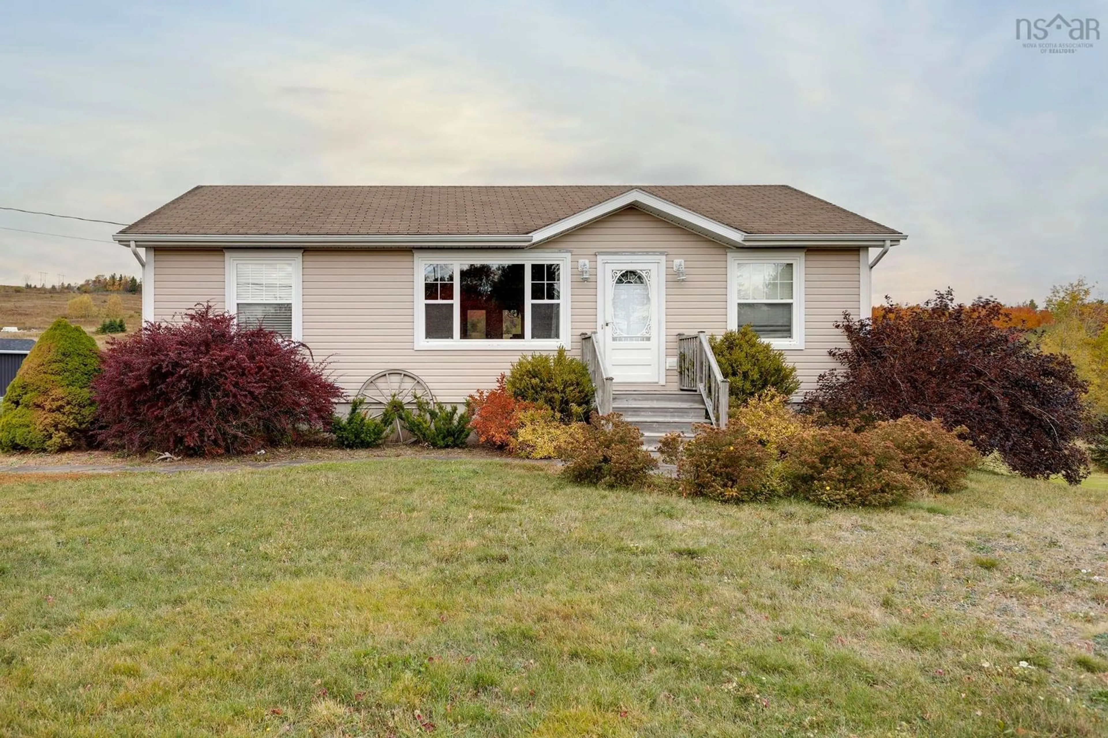 Home with vinyl exterior material, street for 228 Greenhill Rd, Alma Nova Scotia B0K 2A0