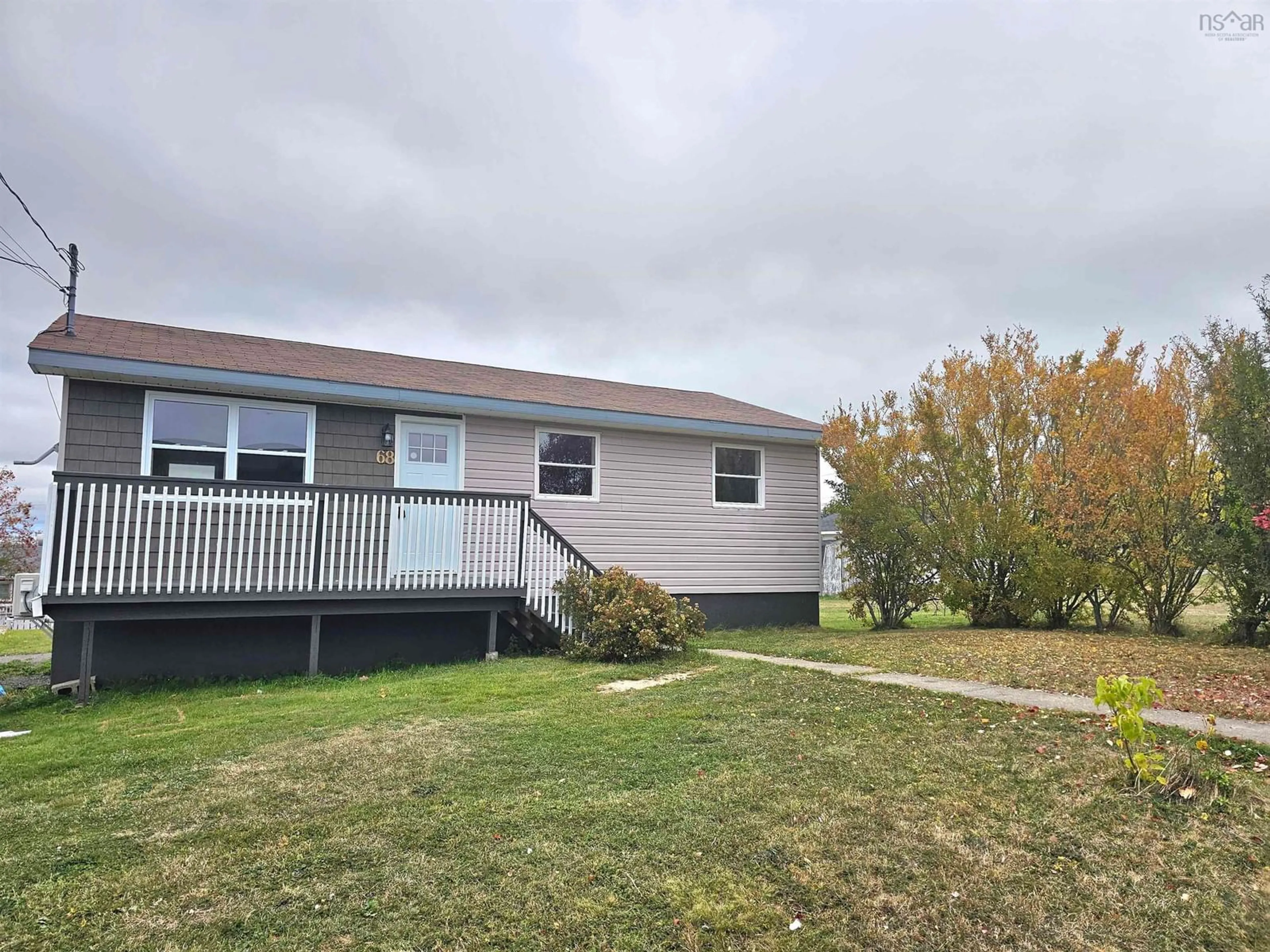 A pic from outside/outdoor area/front of a property/back of a property/a pic from drone, unknown for 68 Macdonald Cres, Sydney Mines Nova Scotia B1Y 3H5