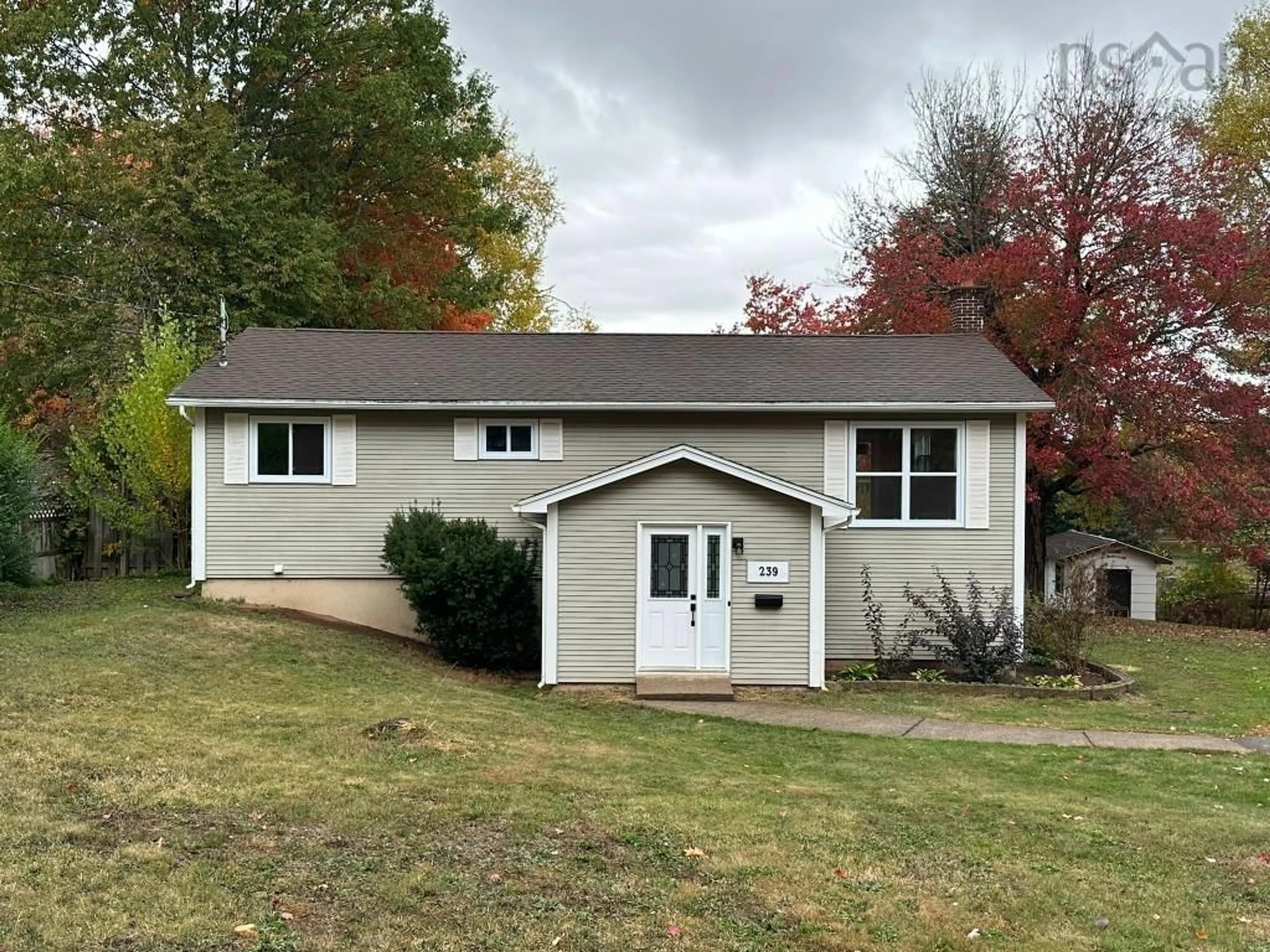 Home with vinyl exterior material, unknown for 239 Milne Ave, New Minas Nova Scotia B4N 4C9
