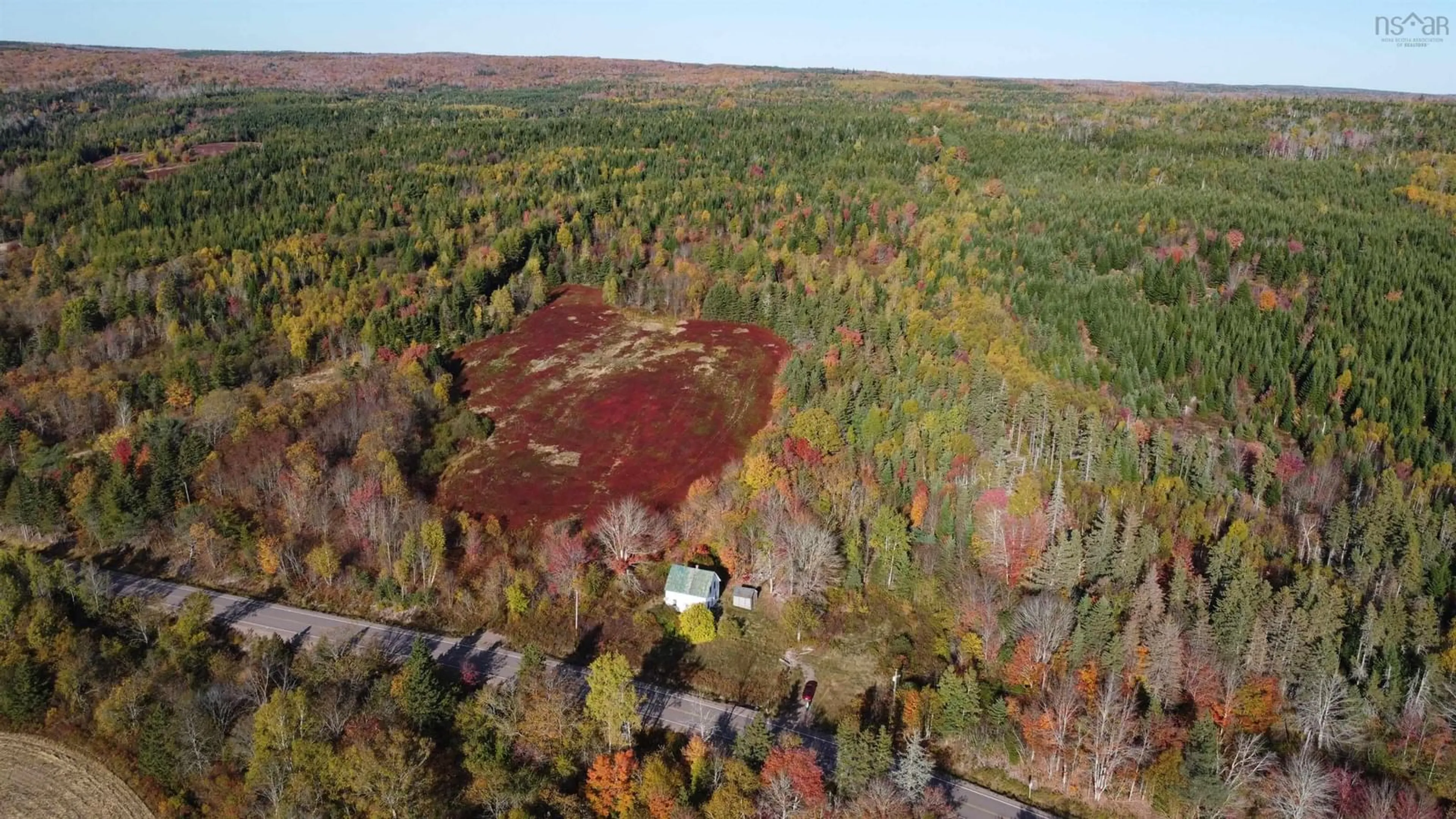 A pic from outside/outdoor area/front of a property/back of a property/a pic from drone, forest/trees view for 414 Sherbrooke Rd, East River St. Marys Nova Scotia B2H 5C8