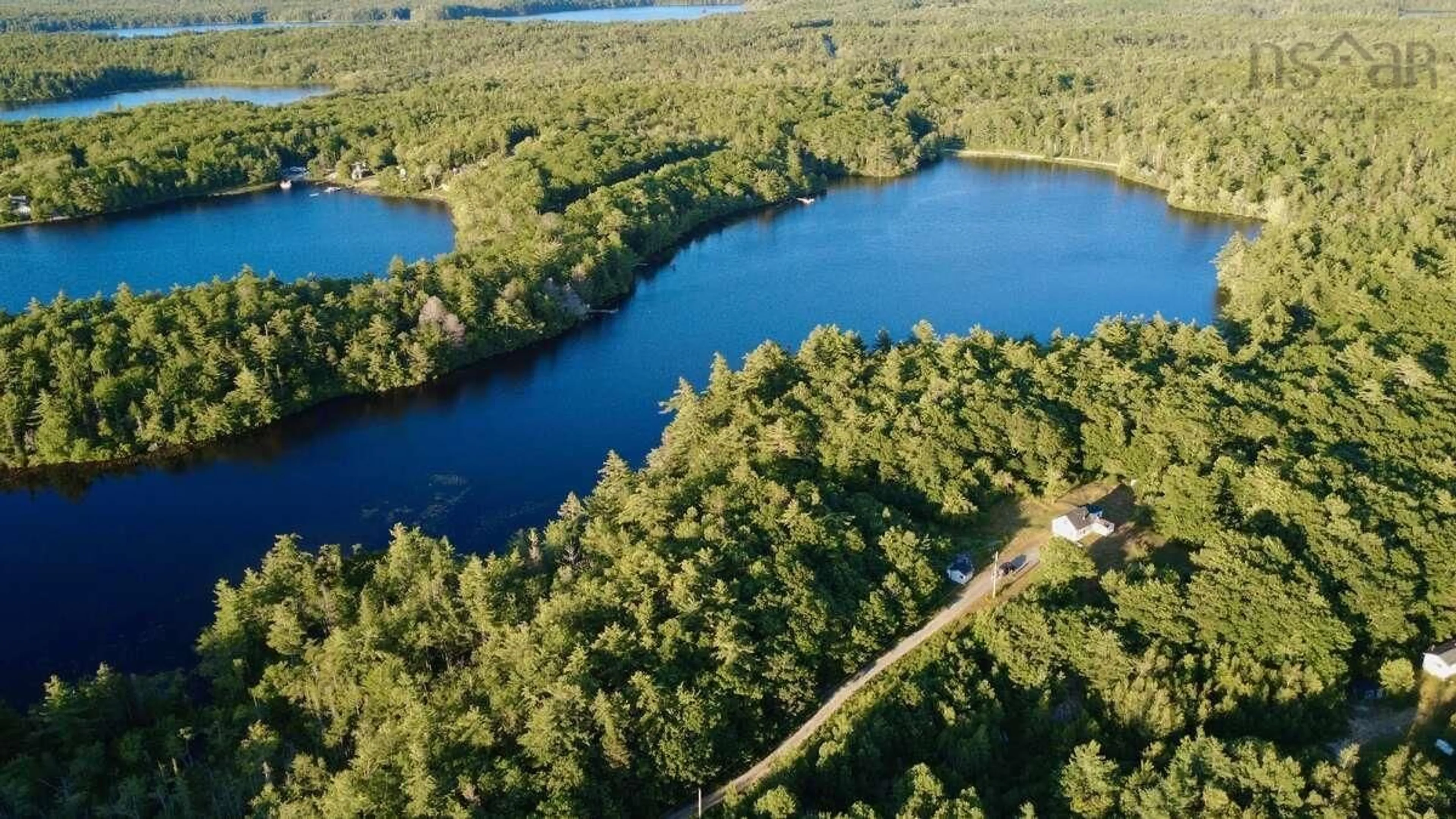 A pic from outside/outdoor area/front of a property/back of a property/a pic from drone, water/lake/river/ocean view for 32 Coldstream Rd, East Quinan Nova Scotia B0W 3M0