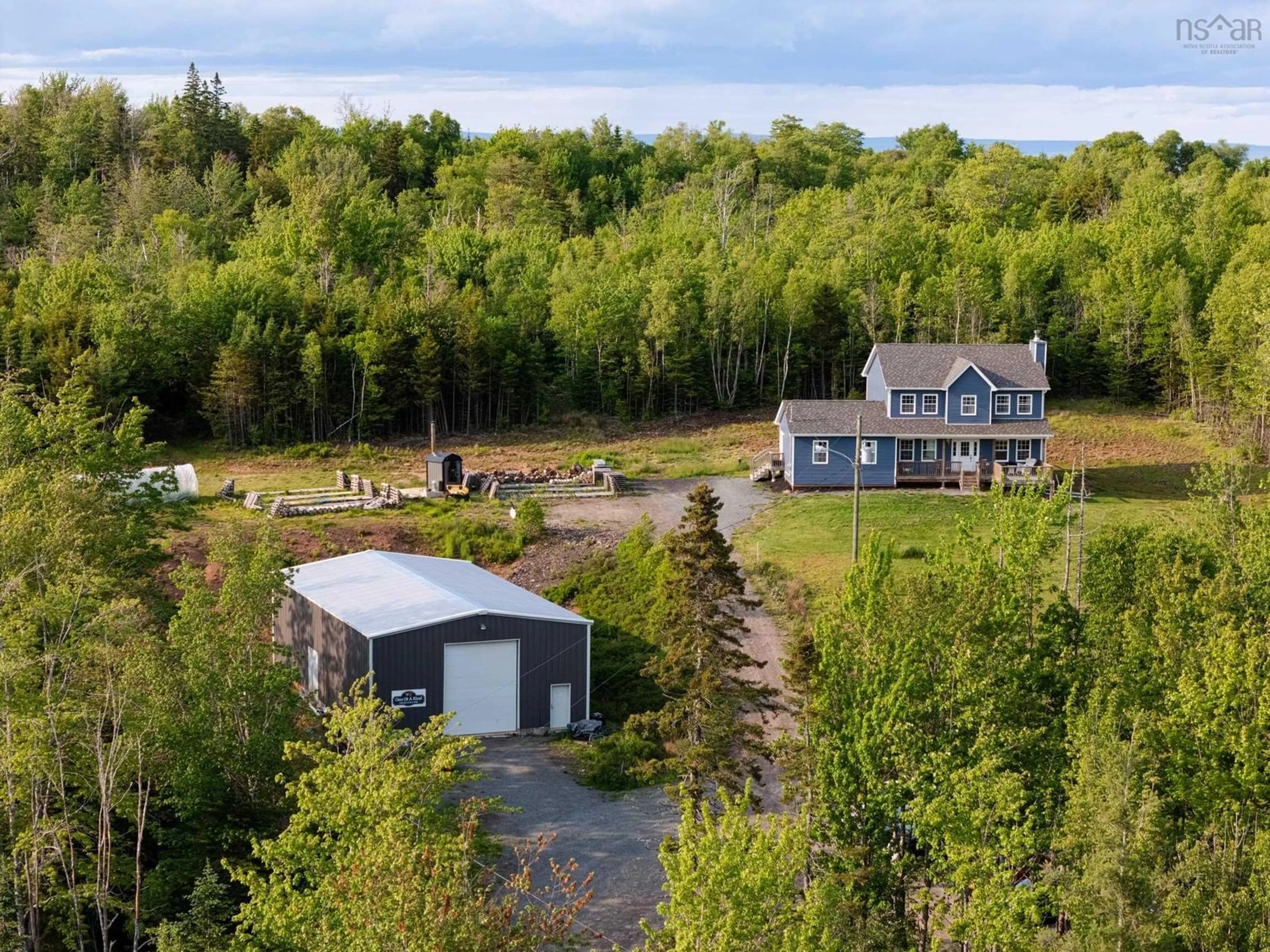A pic from outside/outdoor area/front of a property/back of a property/a pic from drone, unknown for 9409 Highway 215, Pembroke Nova Scotia B0N 2R0