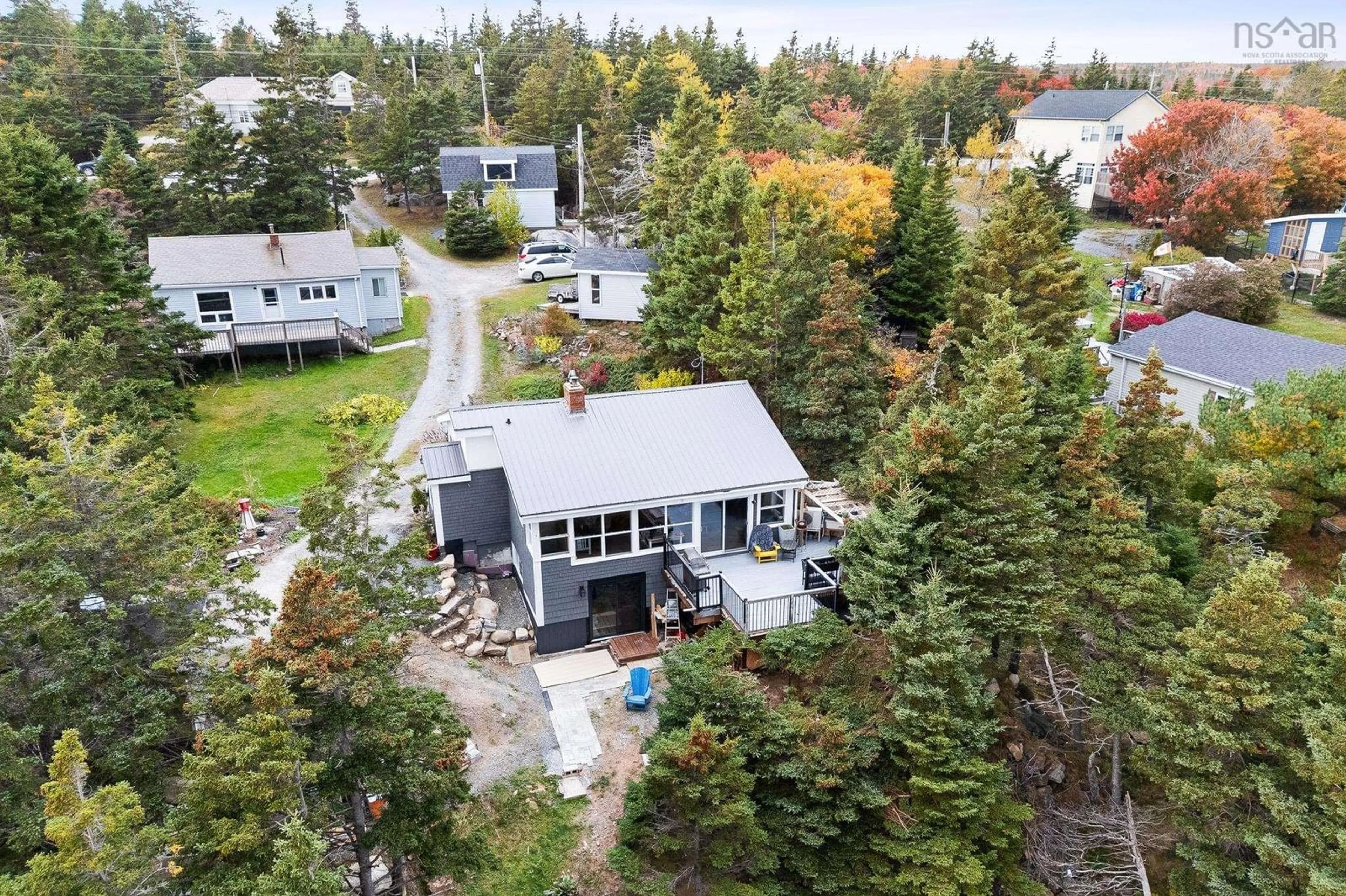 A pic from outside/outdoor area/front of a property/back of a property/a pic from drone, unknown for 634 Ketch Harbour Rd, Portuguese Cove Nova Scotia B3V 1K1