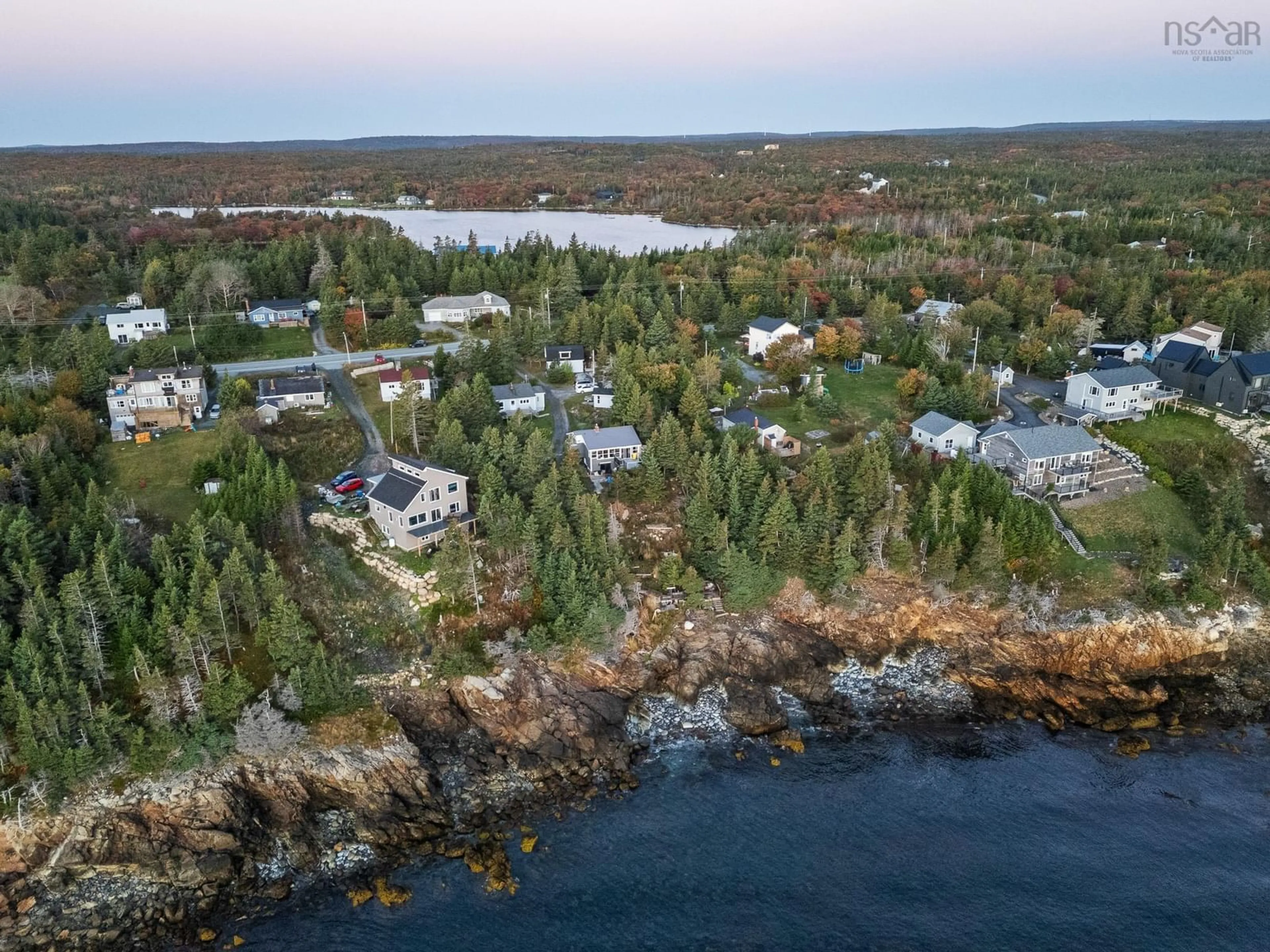 A pic from outside/outdoor area/front of a property/back of a property/a pic from drone, water/lake/river/ocean view for 634 Ketch Harbour Rd, Portuguese Cove Nova Scotia B3V 1K1