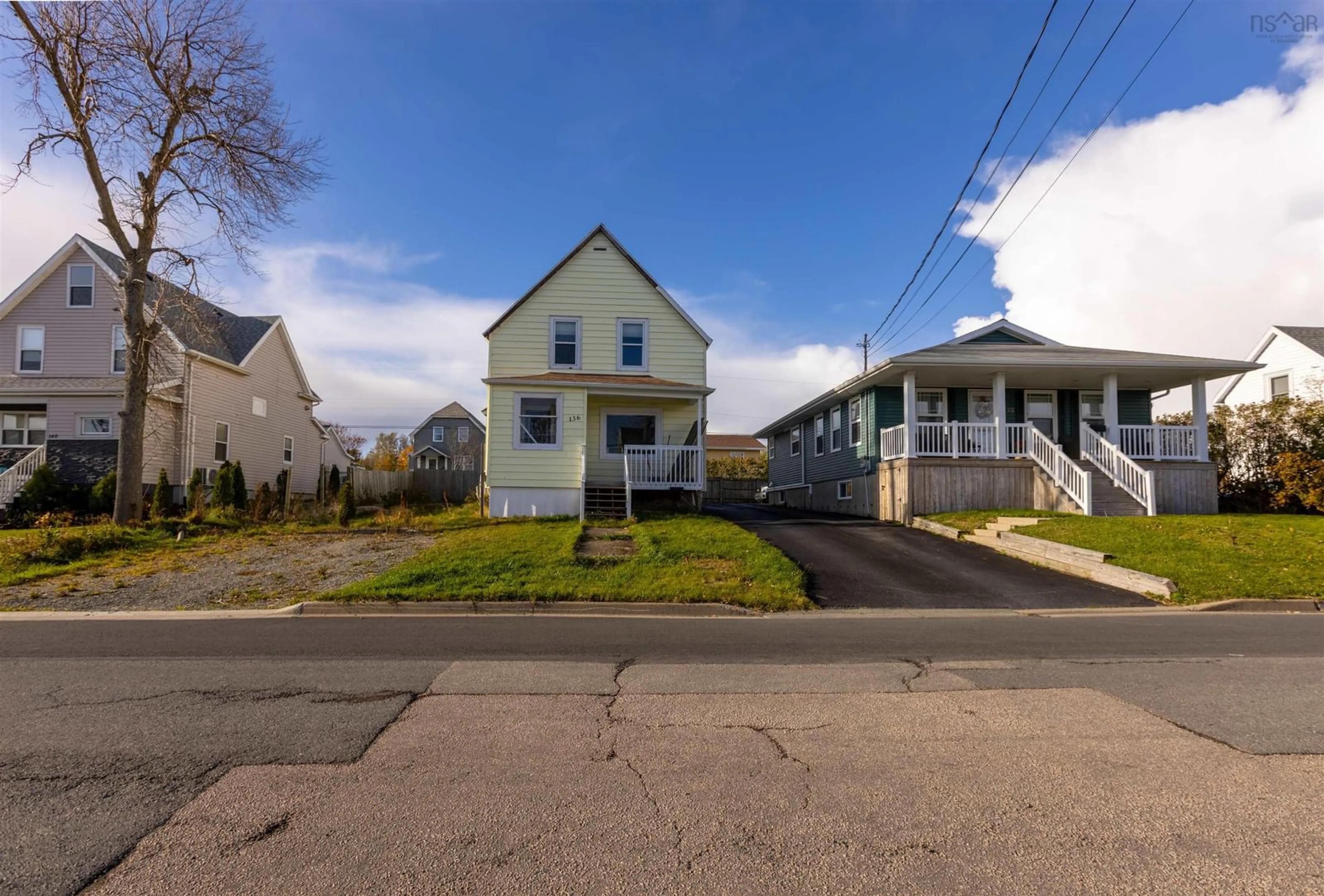A pic from outside/outdoor area/front of a property/back of a property/a pic from drone, street for 136 Victoria St, Glace Bay Nova Scotia B1A 1Z8