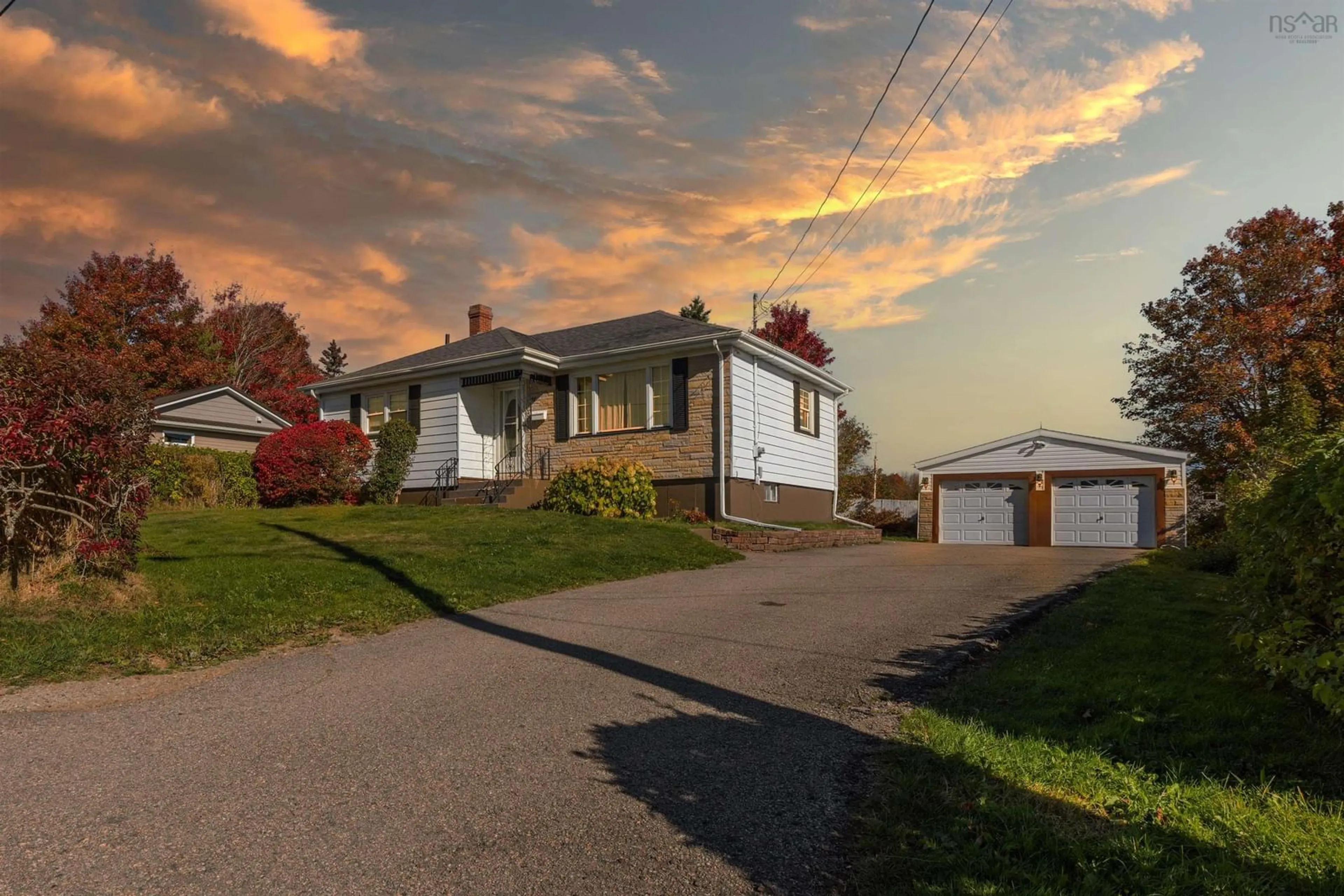 A pic from outside/outdoor area/front of a property/back of a property/a pic from drone, street for 38 Melwood Dr, Westmount Nova Scotia B1R 1W2