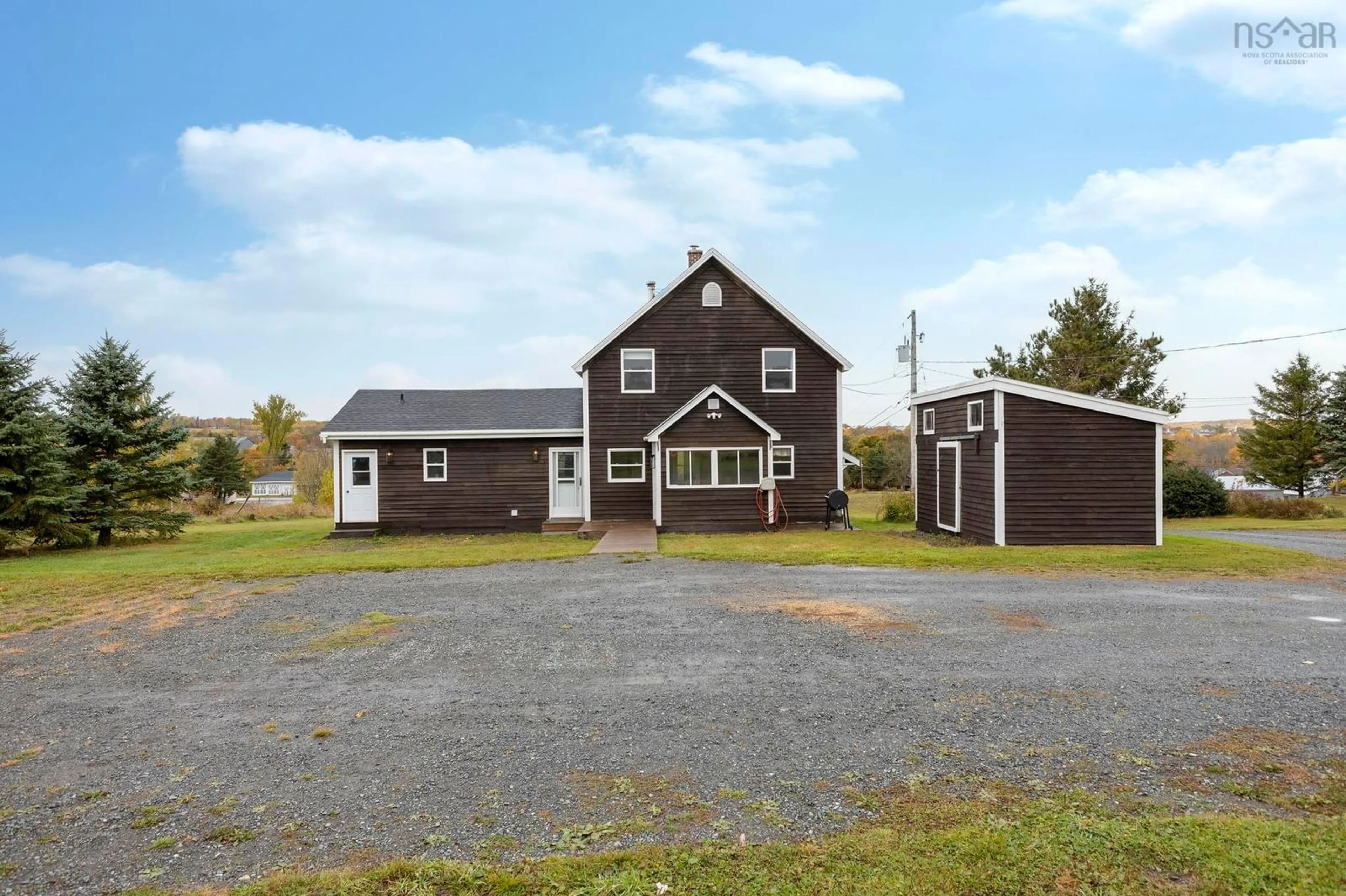 A pic from outside/outdoor area/front of a property/back of a property/a pic from drone, building for 4730 East River East Side Rd, Plymouth Nova Scotia B2H 5C5