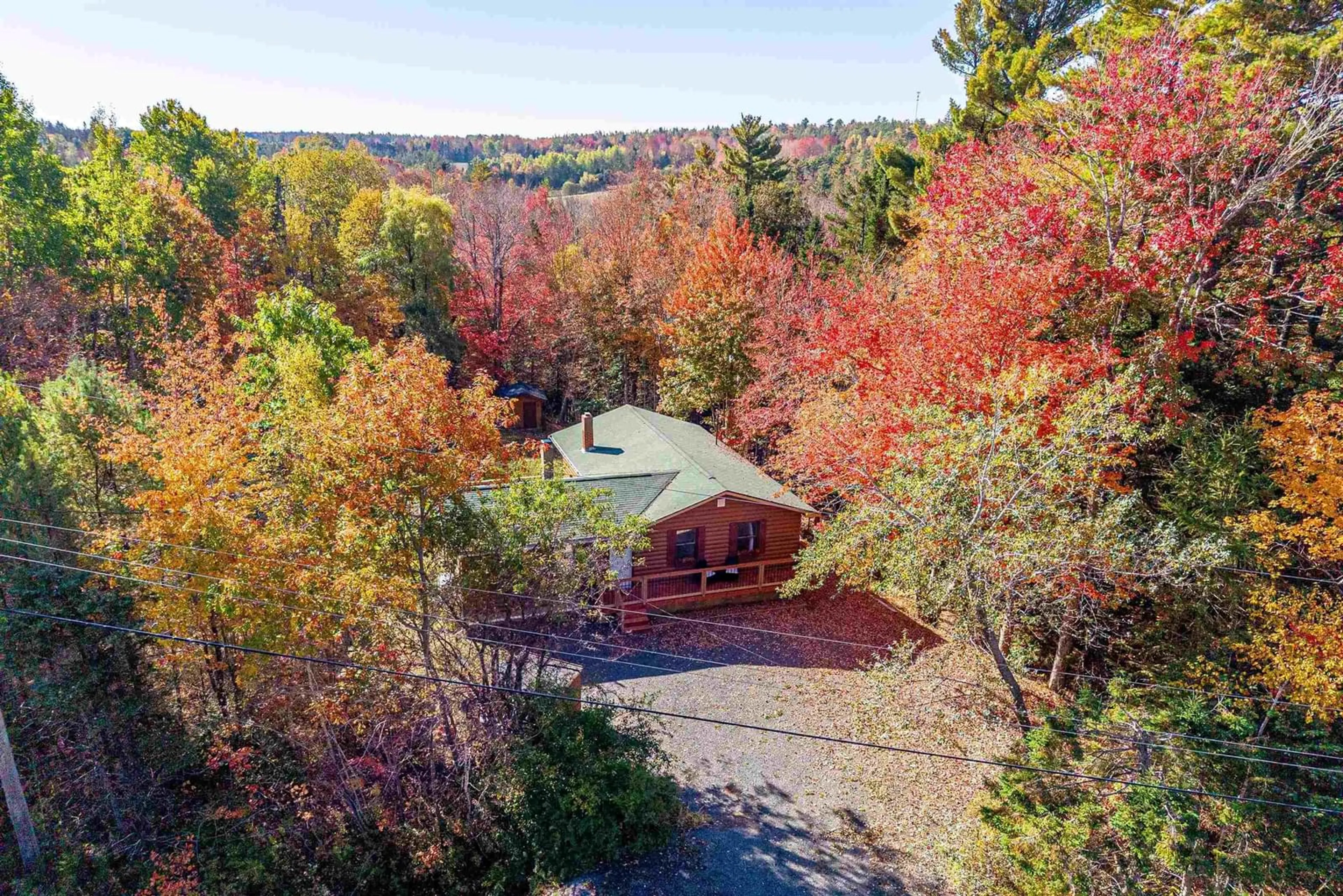 A pic from outside/outdoor area/front of a property/back of a property/a pic from drone, forest/trees view for 1394 14 Hwy, Centre Rawdon Nova Scotia B0N 2N0