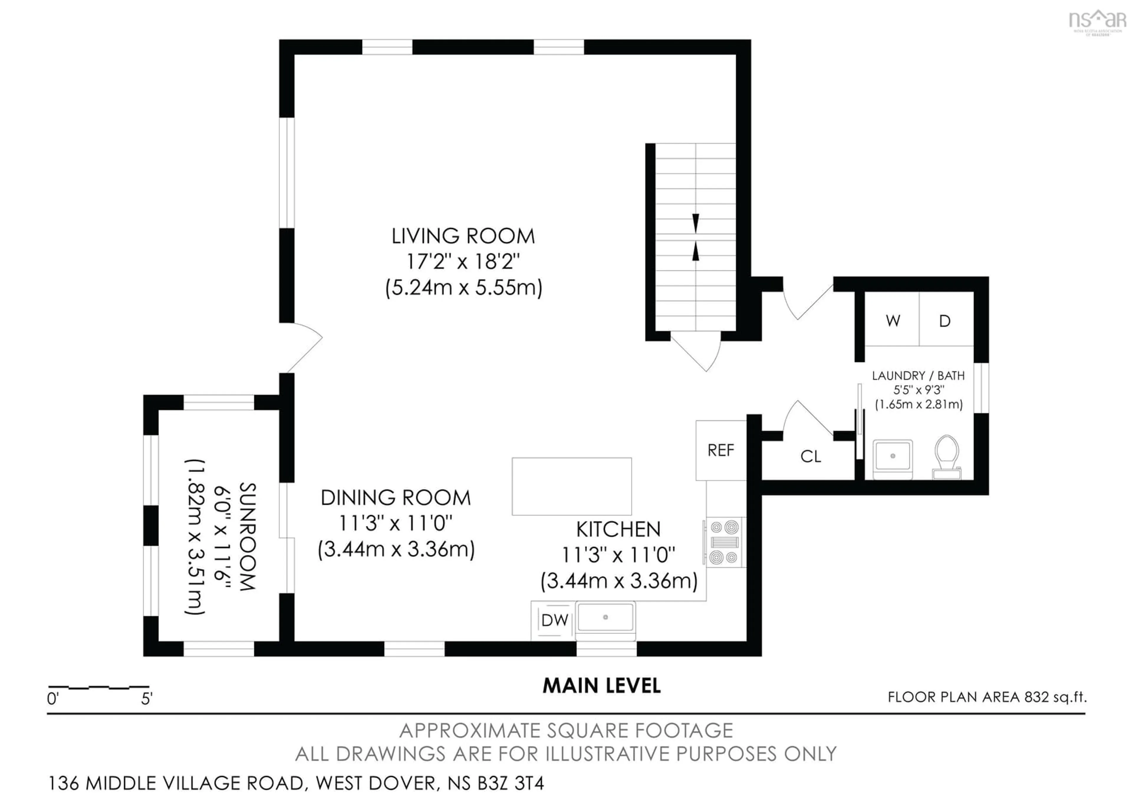 Floor plan for 136 Middle Village Rd, West Dover Nova Scotia B3Z 3T3