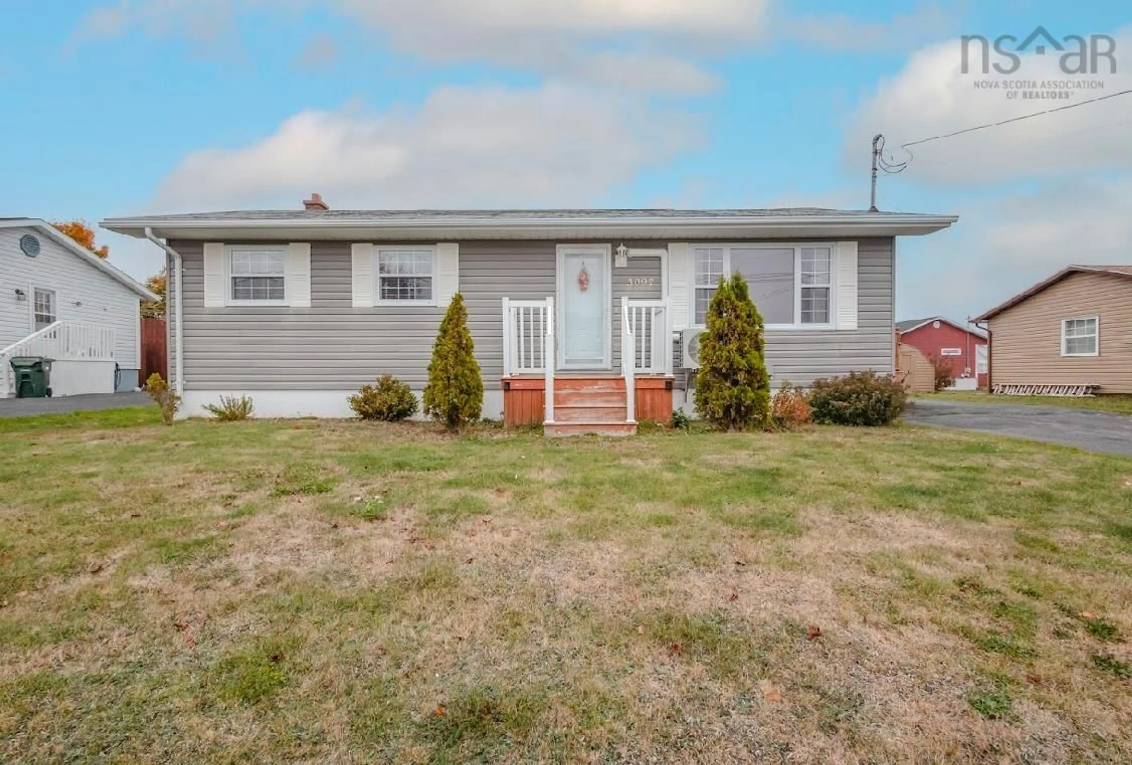 Home with vinyl exterior material, street for 3097 Lynwood Ave, New Waterford Nova Scotia B1H 4V7