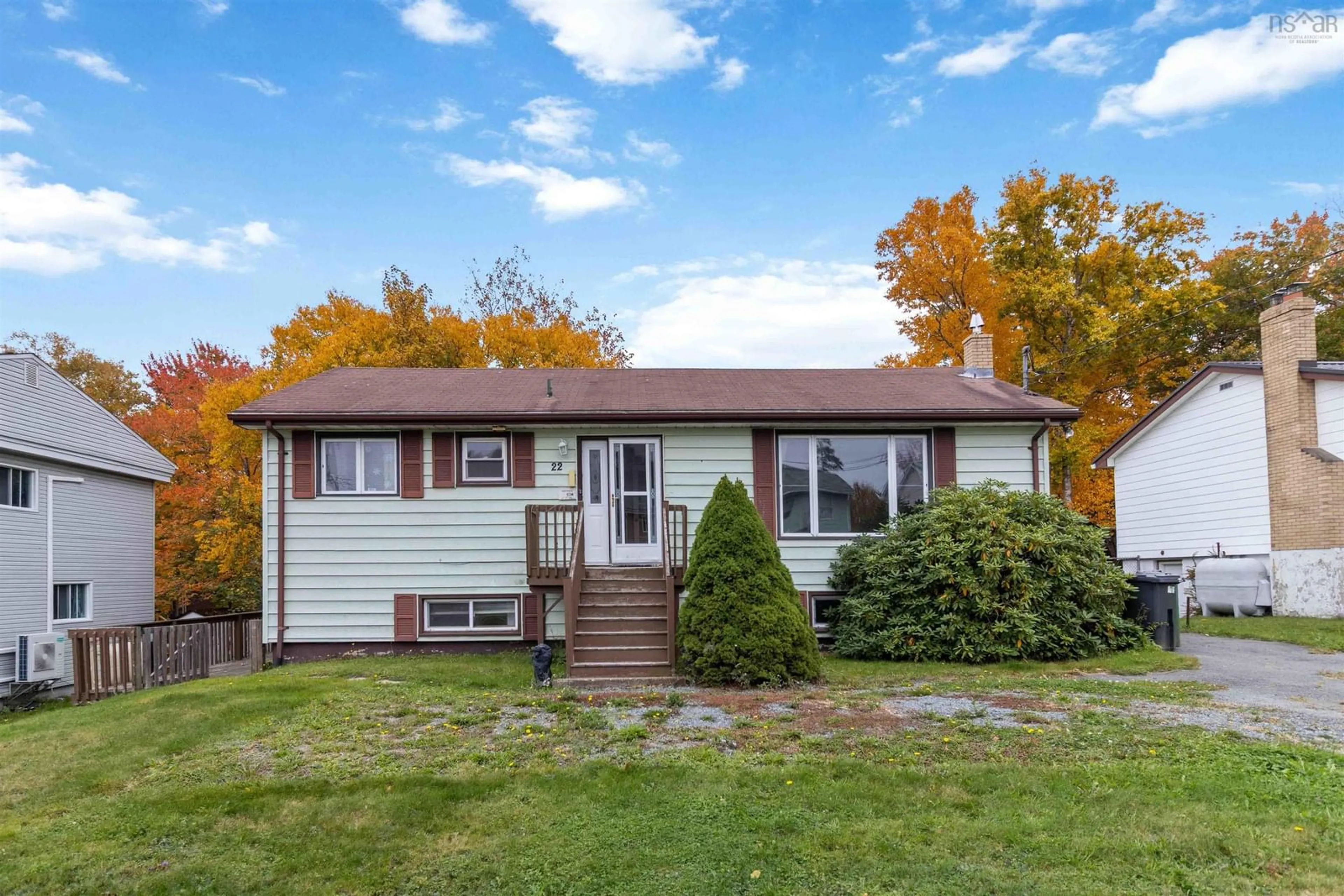 Home with vinyl exterior material, street for 22 Hilden Dr, Halifax Nova Scotia B3R 1K2