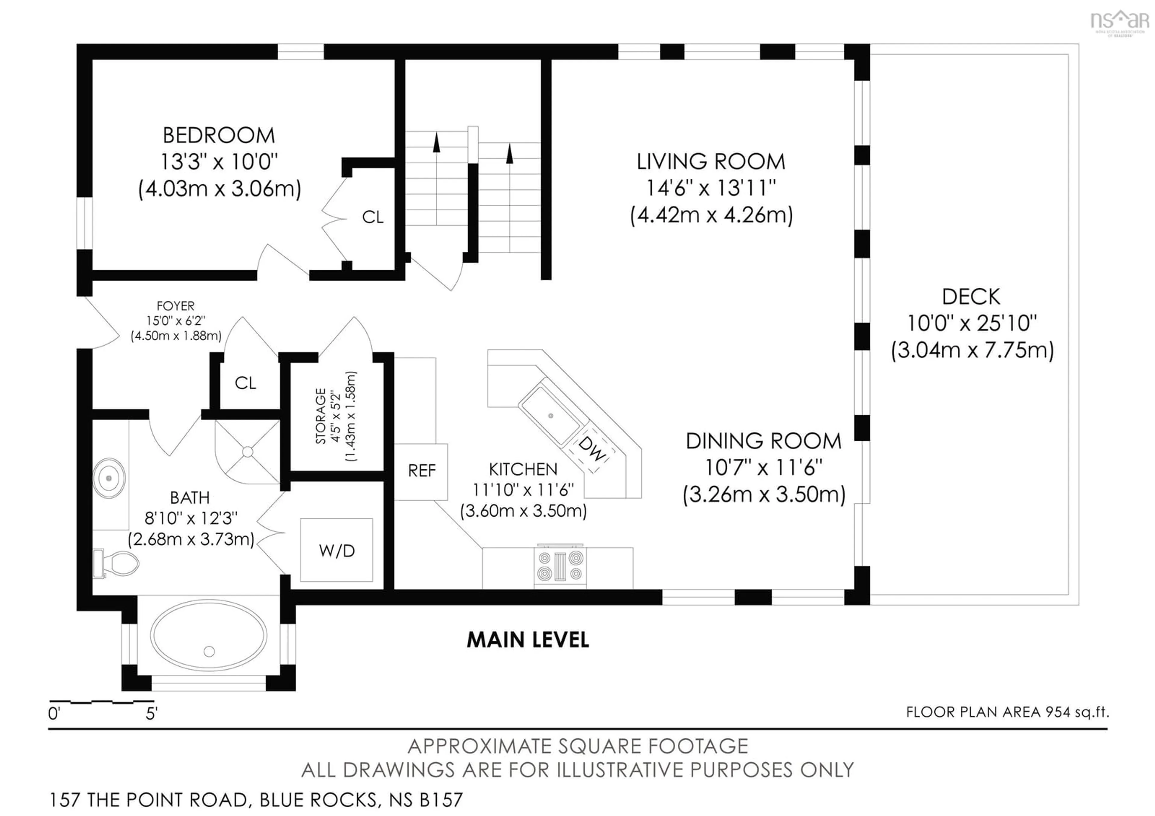 Floor plan for 157 The Point Rd, Blue Rocks Nova Scotia B0J 2C0