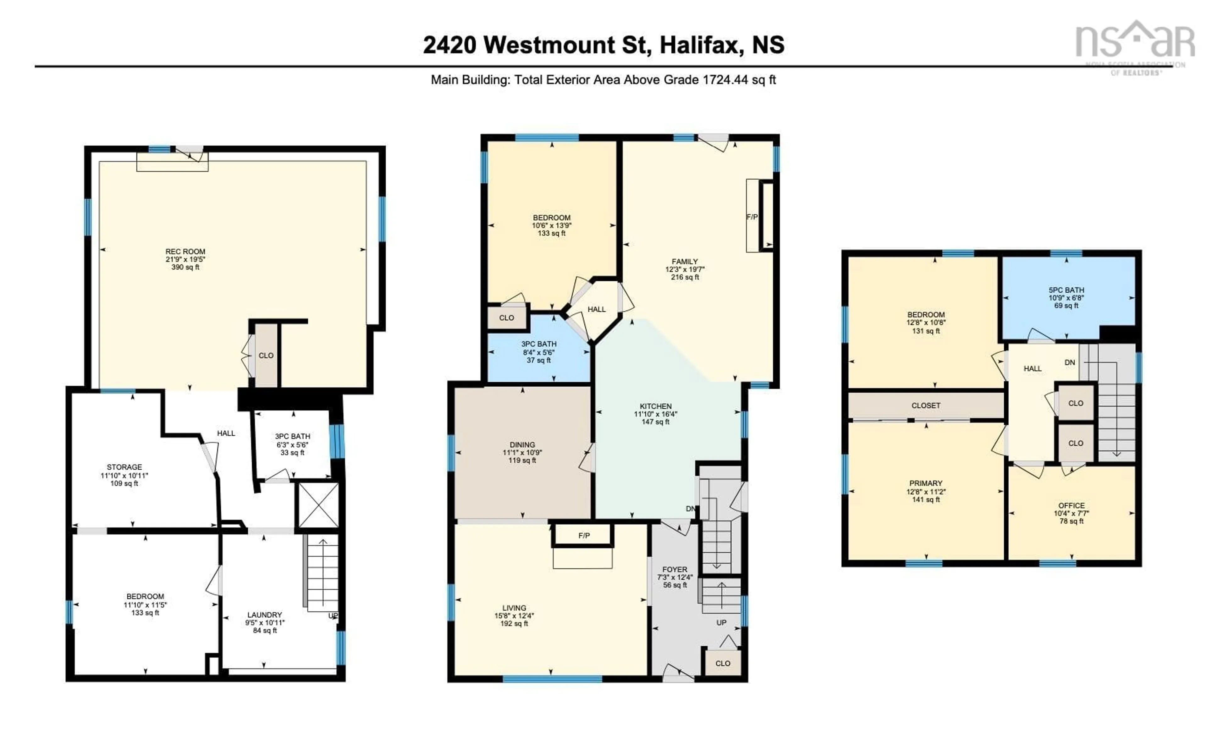 Floor plan for 2420 Westmount St, Halifax Nova Scotia B3L 3G6