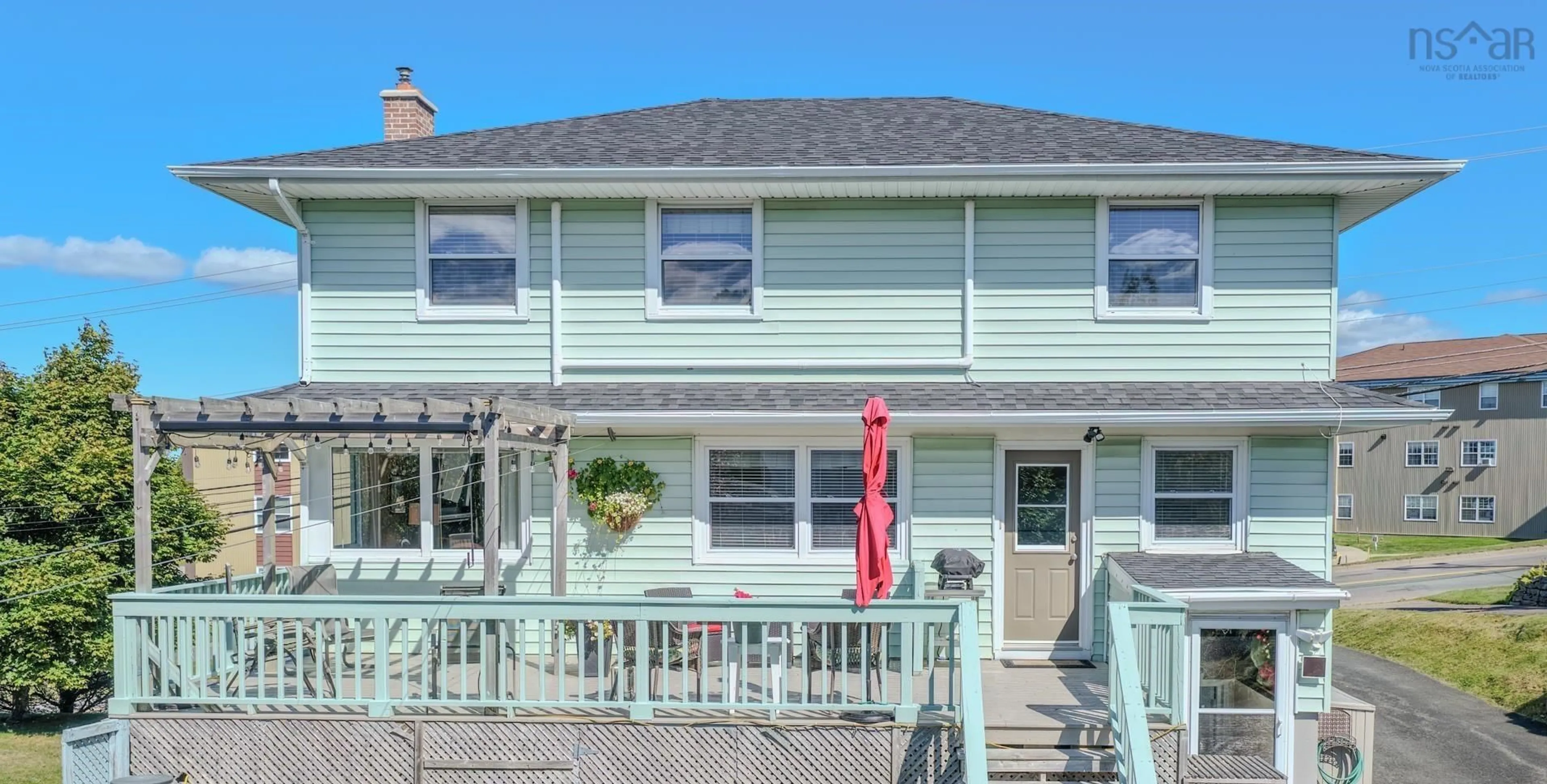 Home with vinyl exterior material, street for 56 Churchill Dr, Sydney Nova Scotia B1S 2B3