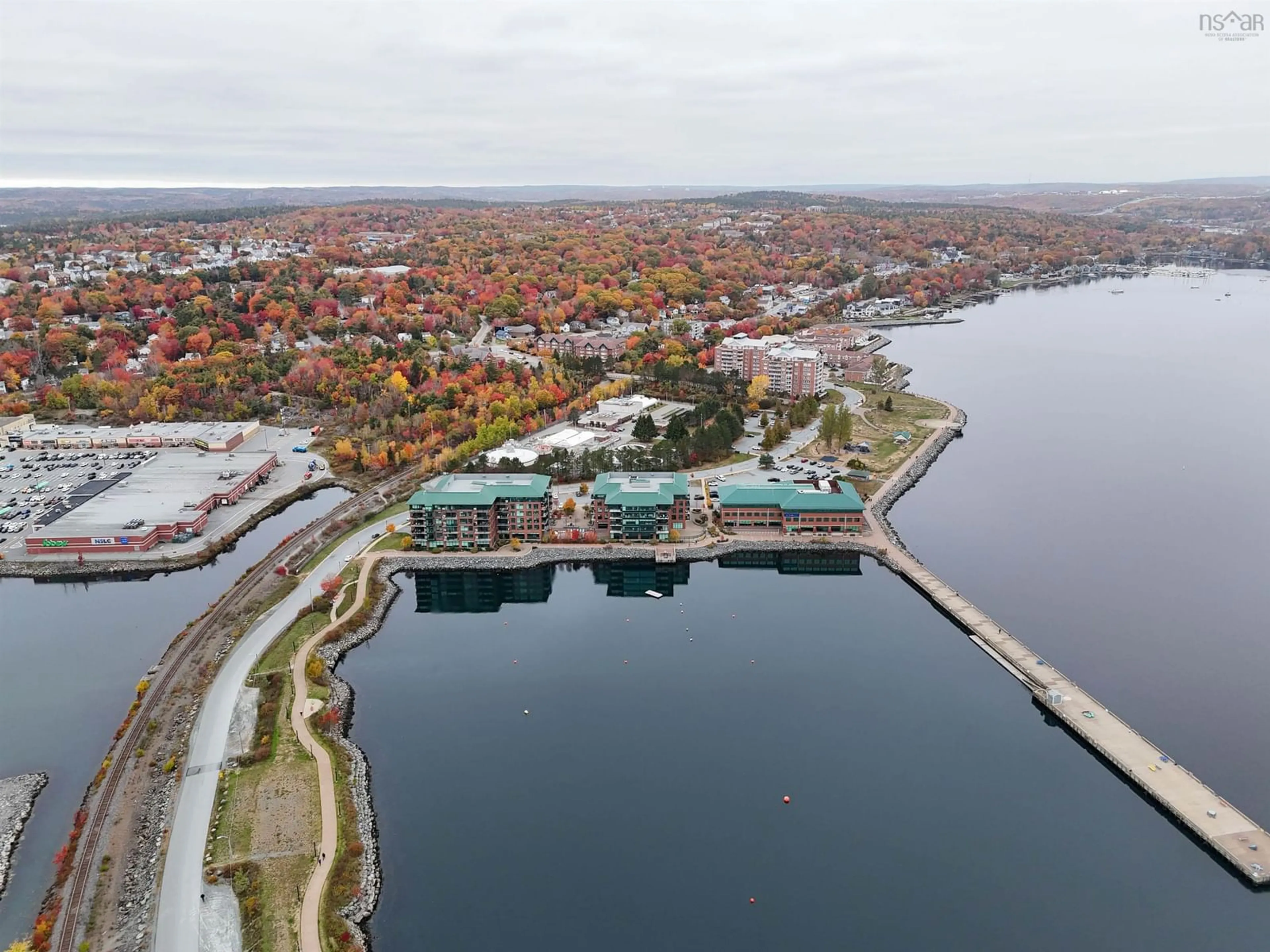 A pic from outside/outdoor area/front of a property/back of a property/a pic from drone, water/lake/river/ocean view for 220 Waterfront Dr #409, Bedford Nova Scotia B4A 0H3