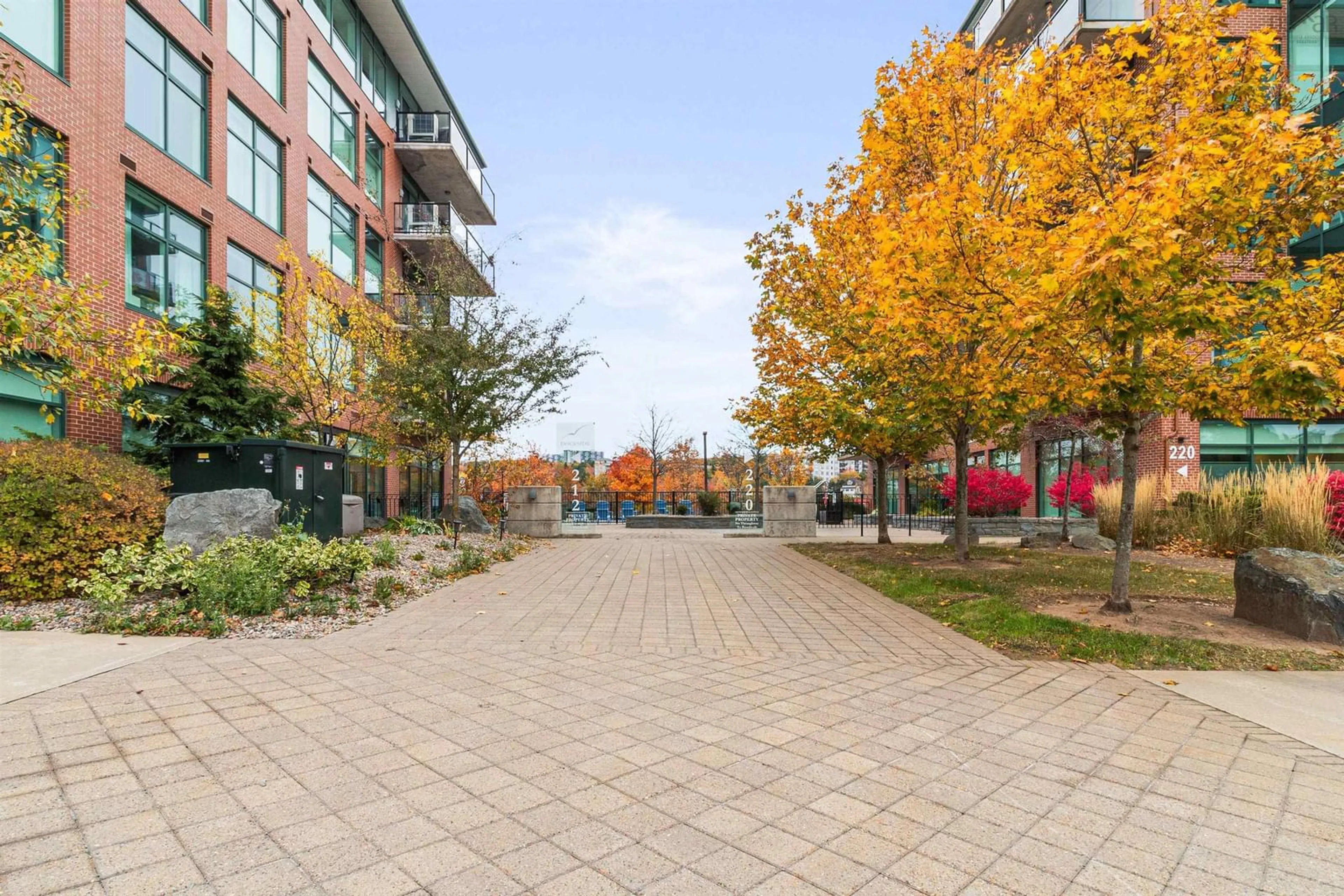 Patio, street for 220 Waterfront Dr #409, Bedford Nova Scotia B4A 0H3