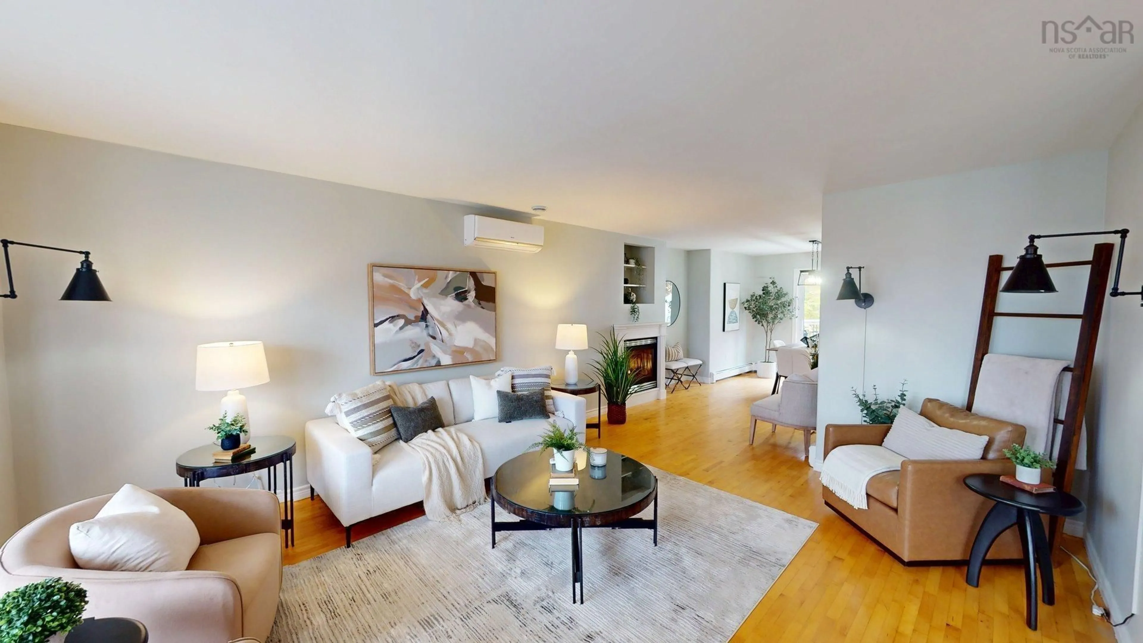 Living room with furniture, wood/laminate floor for 3 Tutor Crt, Dartmouth Nova Scotia B3A 4X9