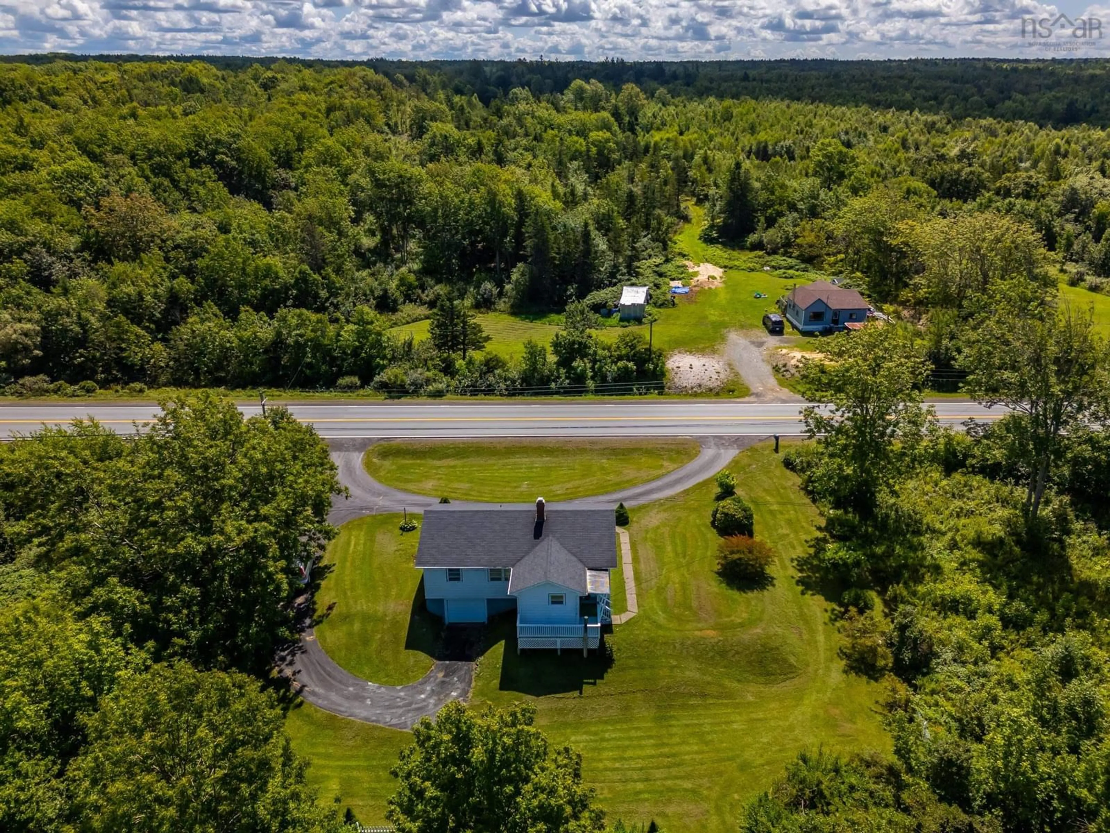 A pic from outside/outdoor area/front of a property/back of a property/a pic from drone, unknown for 7527 Highway 101, Plympton Nova Scotia B0W 2R0