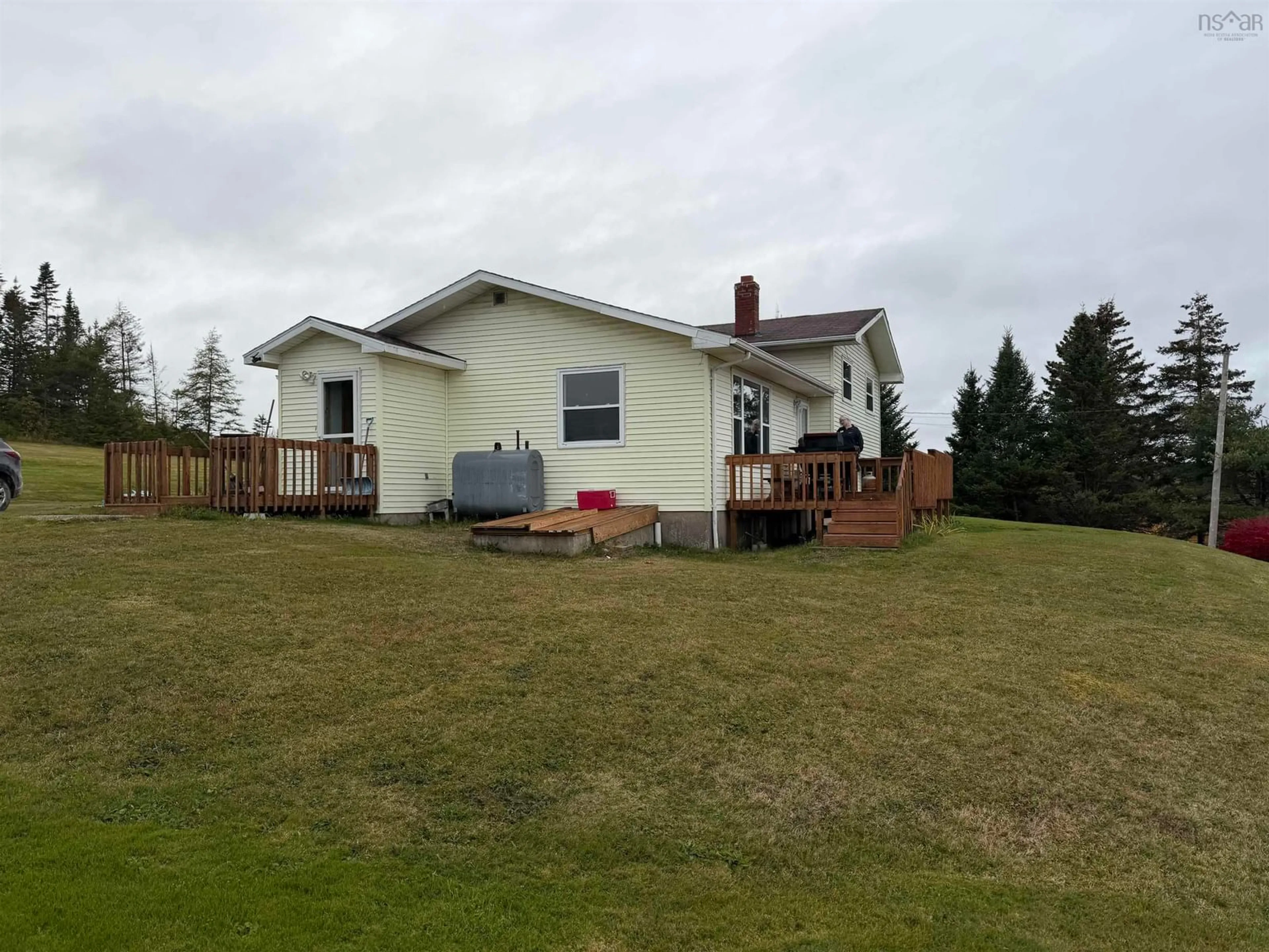 A pic from outside/outdoor area/front of a property/back of a property/a pic from drone, unknown for 7900 Upper Grand Mira Rd, Grand Mira North Nova Scotia B1K 1L9