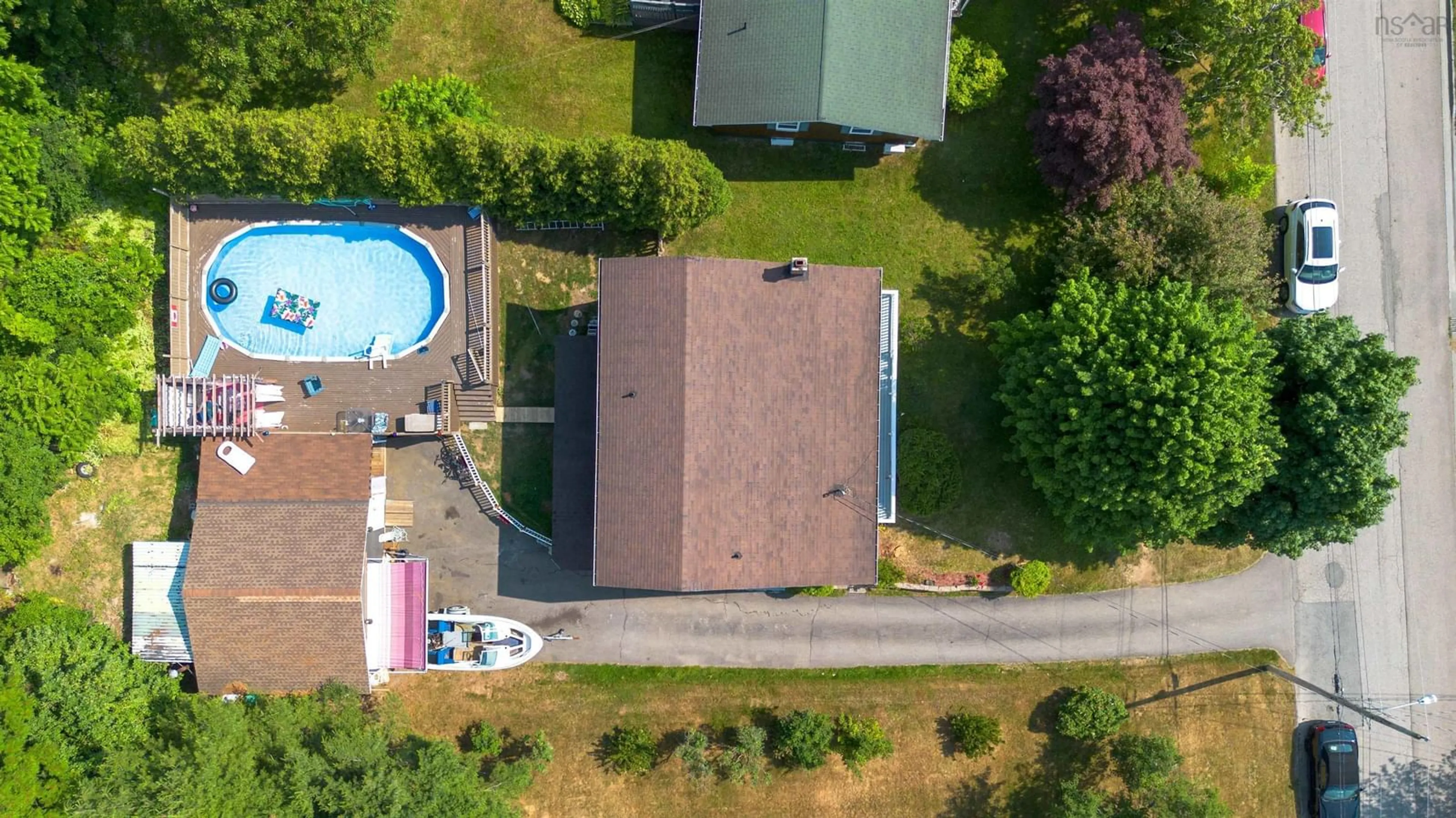 A pic from outside/outdoor area/front of a property/back of a property/a pic from drone, water/lake/river/ocean view for 56 Holic Ave, North Sydney Nova Scotia B2A 3R8