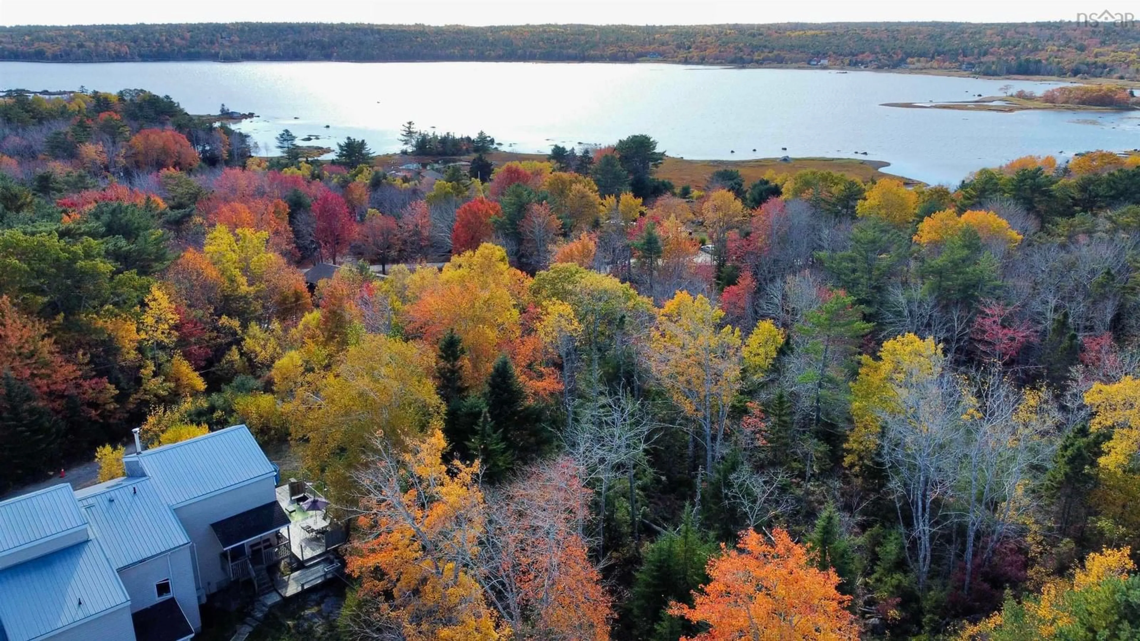 A pic from outside/outdoor area/front of a property/back of a property/a pic from drone, water/lake/river/ocean view for 187 Hartz Point Rd, Shelburne Nova Scotia B0T 1W0