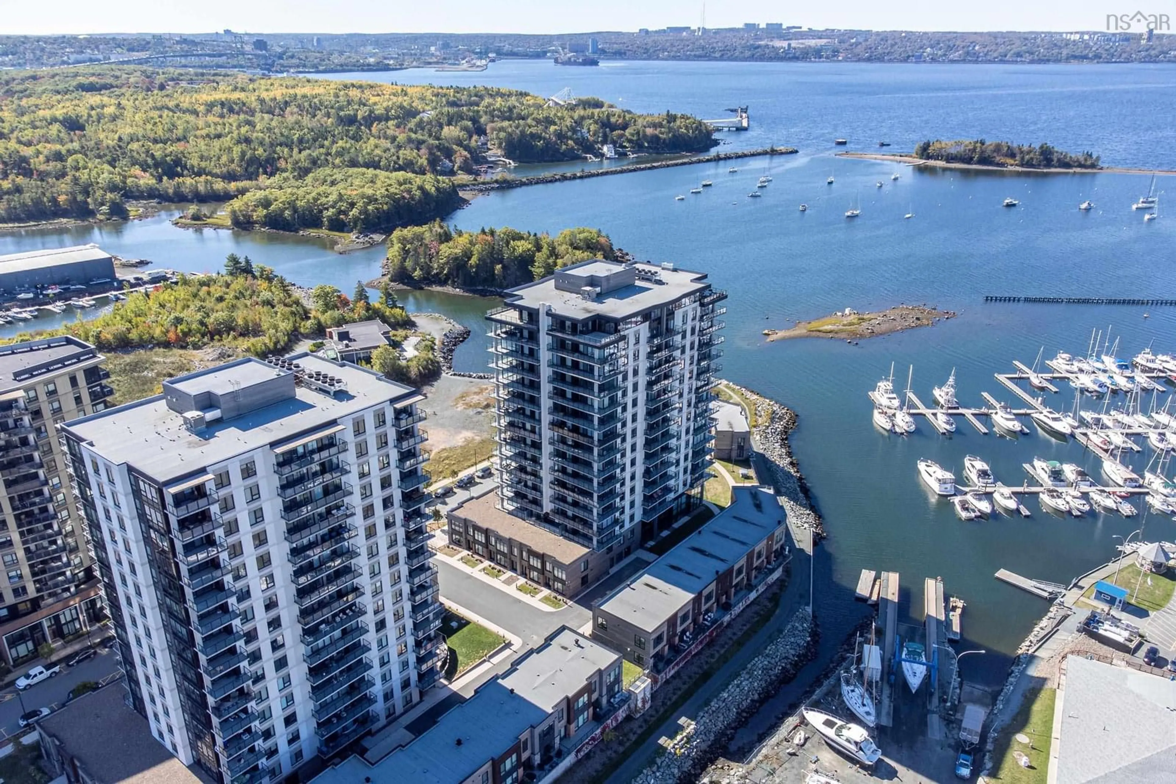 A pic from outside/outdoor area/front of a property/back of a property/a pic from drone, water/lake/river/ocean view for 72 Seapoint Rd #1703, Dartmouth Nova Scotia B3B 0R8